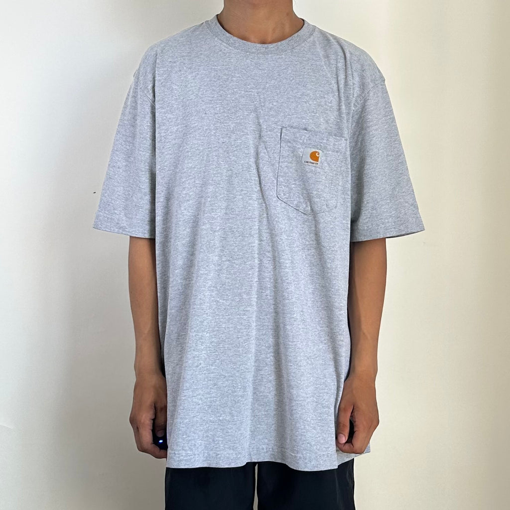 Carhartt K87 Pocket Tee in Heather Gray (Size Large)