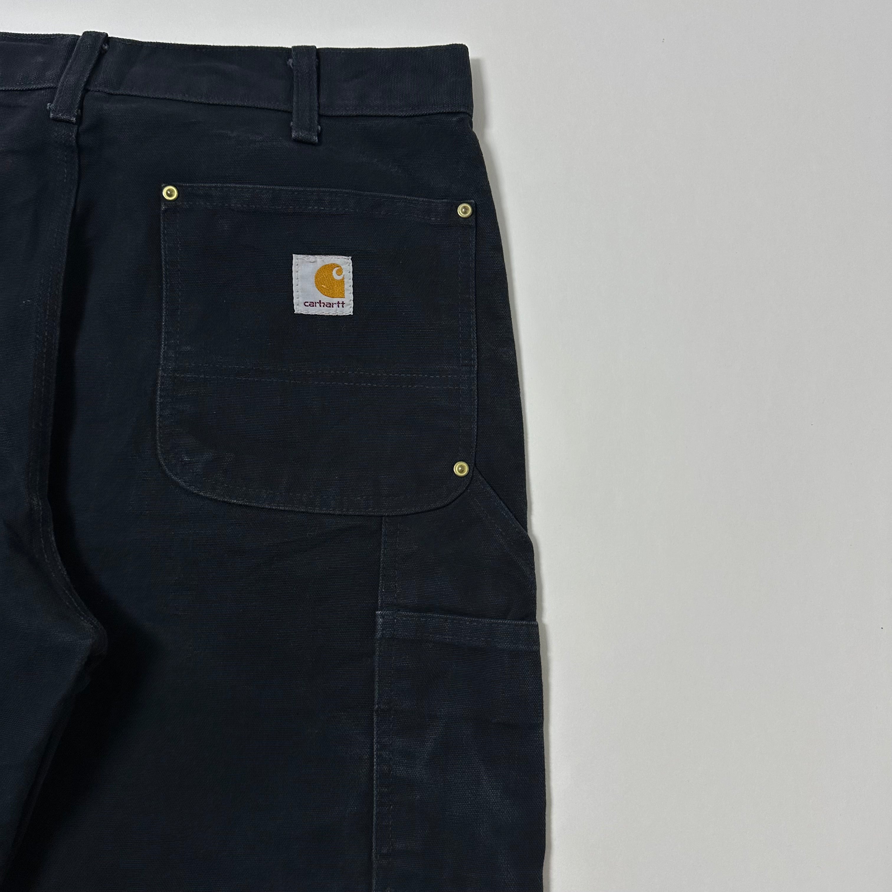 Carhartt B01-BLK Double-Knee Carpenter Pants Black Size 34