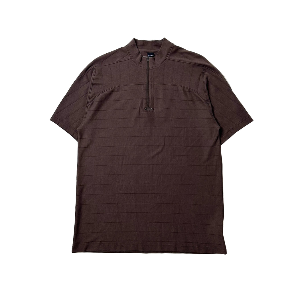 Oakley Emblem Logo Half-zip T-shirt in Choco Brown (Size Large)