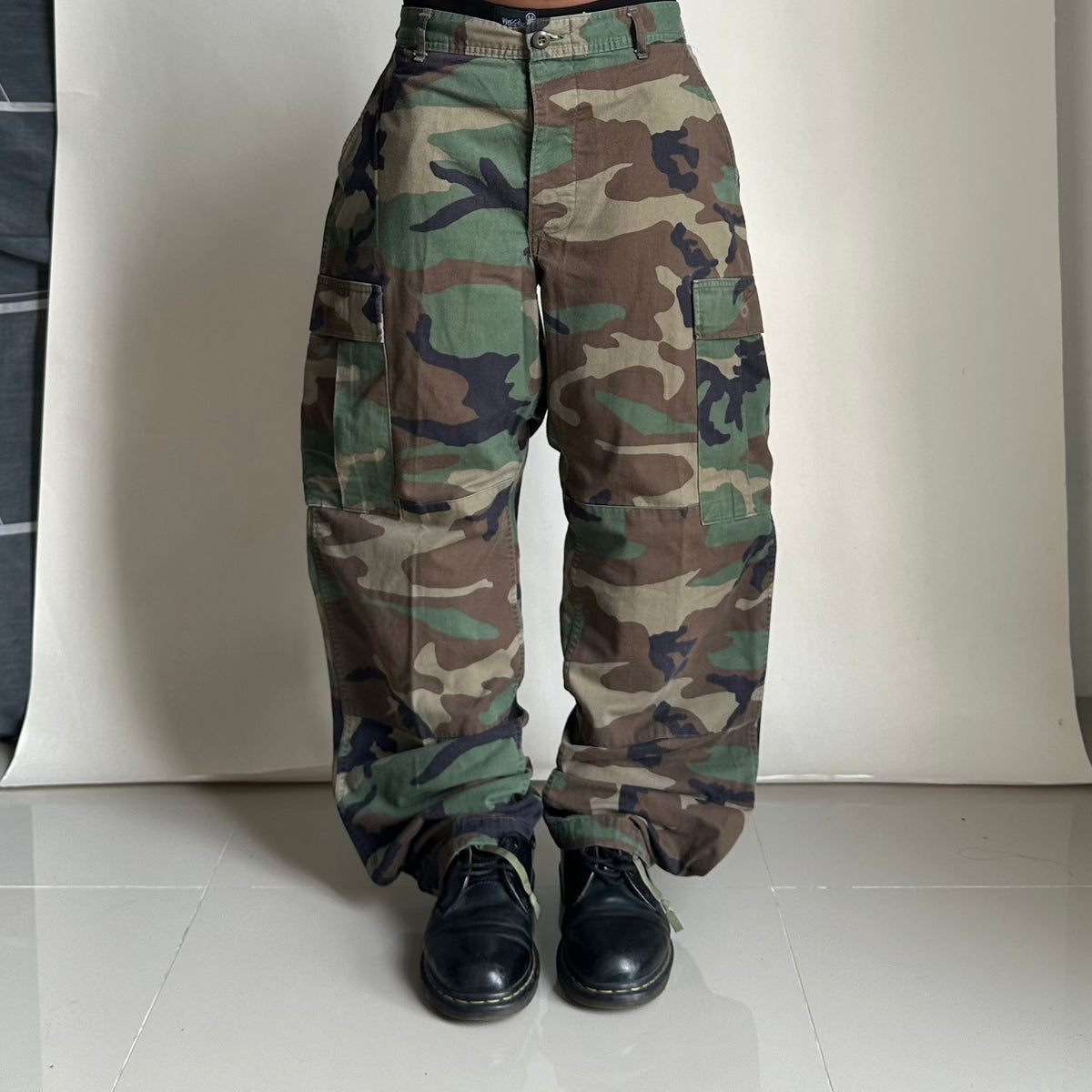 Vintage 1997 Woodland Camouflage Cargo Pants (Size 31-35) — SOLD