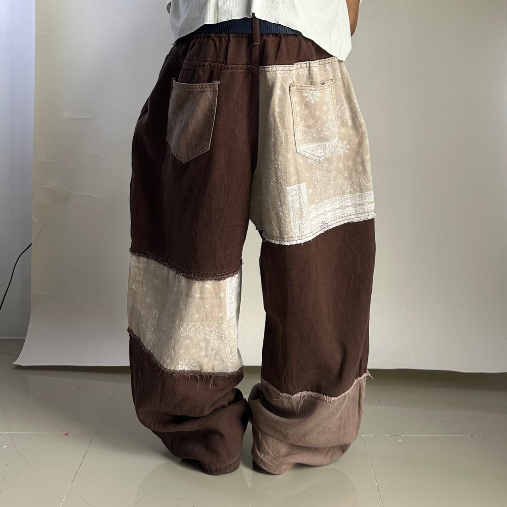 Paisley Patchwork Baggy Pants (Size 32-36)