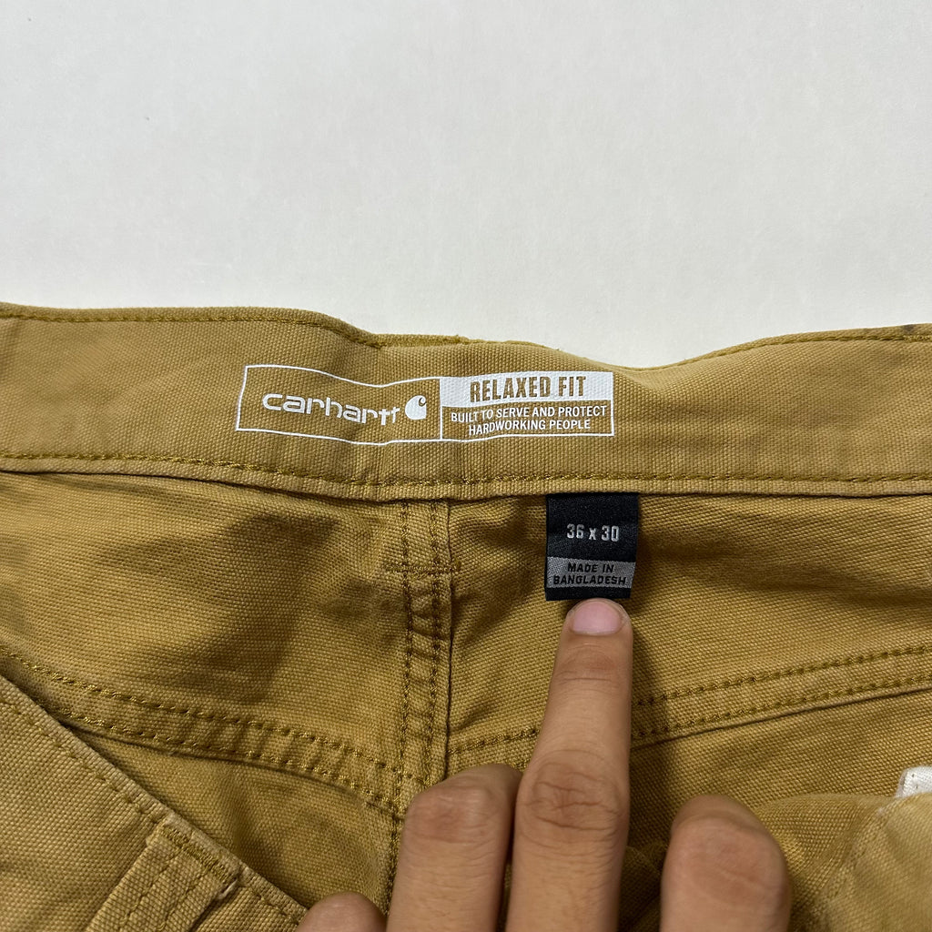 Carhartt Rugged Flex Relaxed Fit Pants Brown Size 36