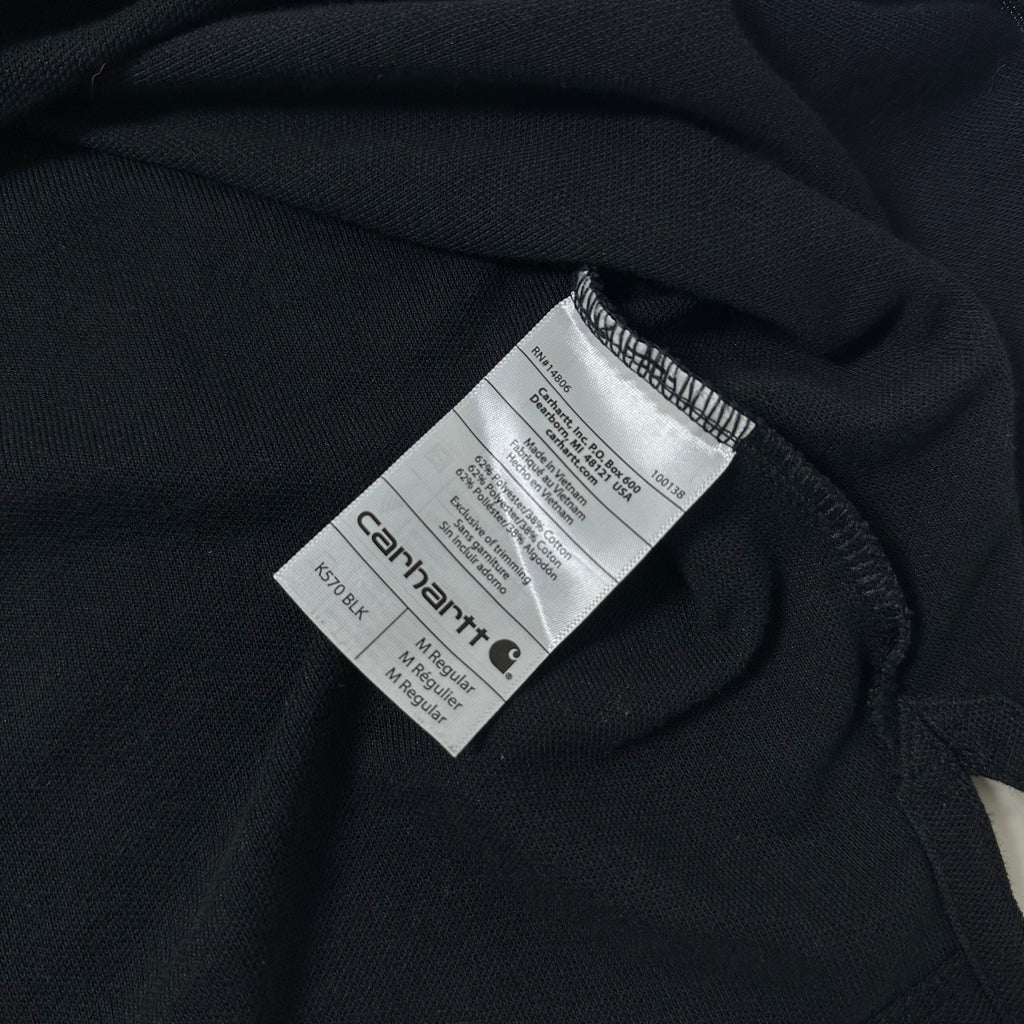 Carhartt Original Fit Polo Shirt in Black Size Medium (Fits Large)