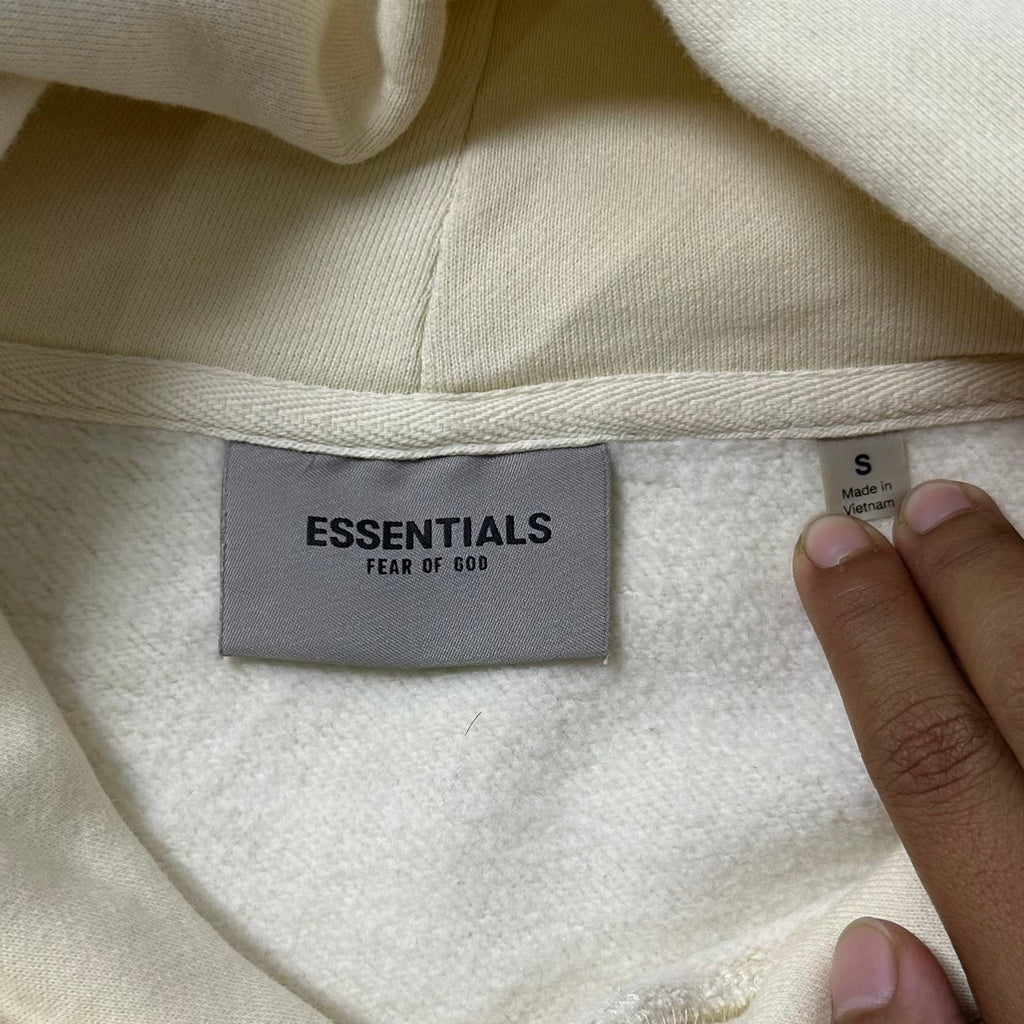 Essentials Pullover Hoodie Jacket Cream Size Small (Fits Large) OFF only