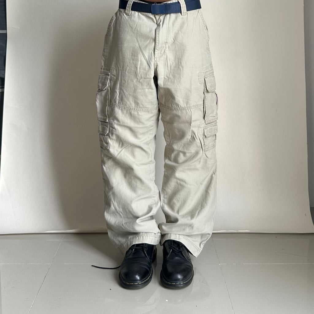 Multi-pockets Cargo Pants in Beige (Size 34)
