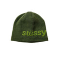 Stussy Helvetica Jacquard Beanie in Olive Green (One Size)
