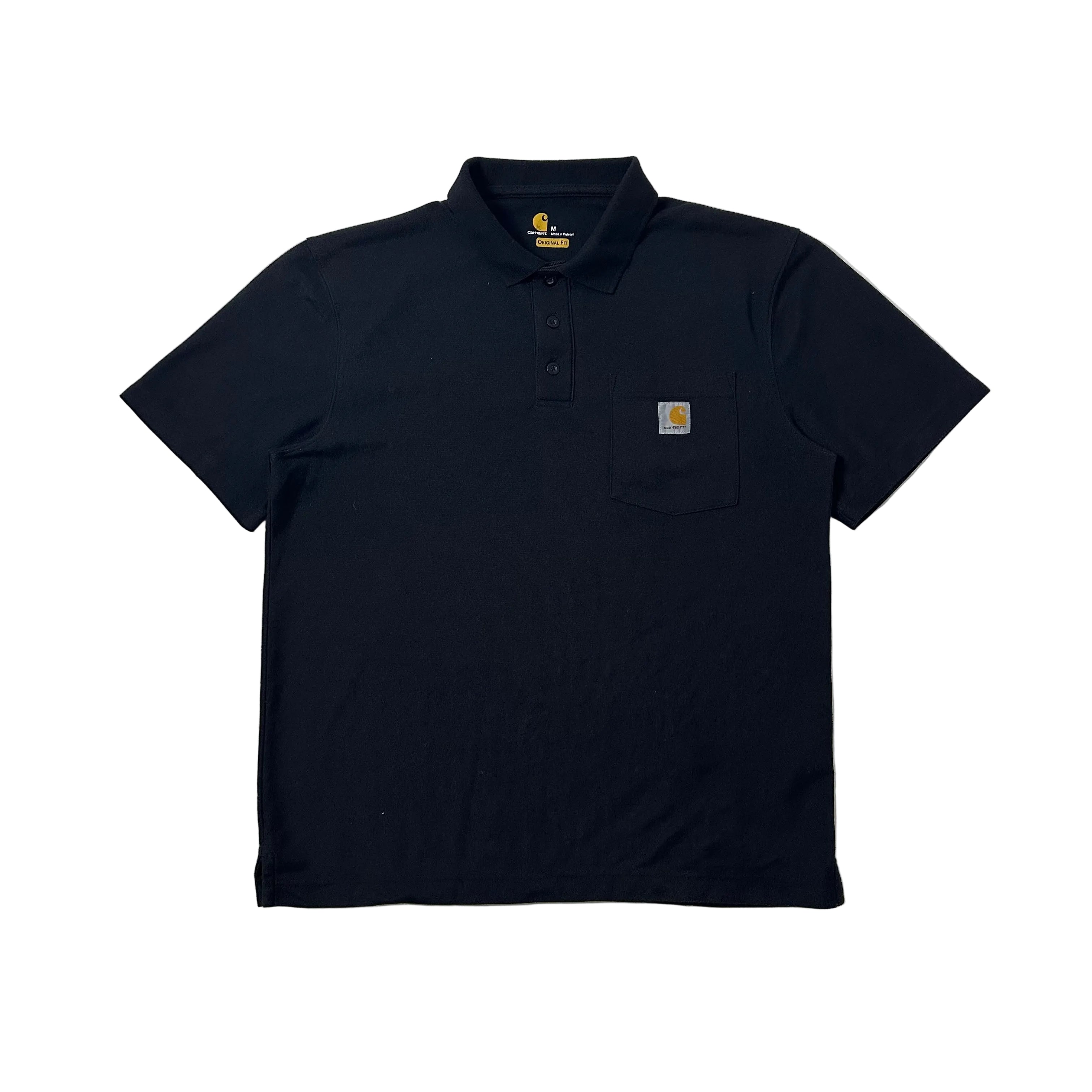 Carhartt Original Fit Polo Shirt in Black Size Medium (Fits Large)