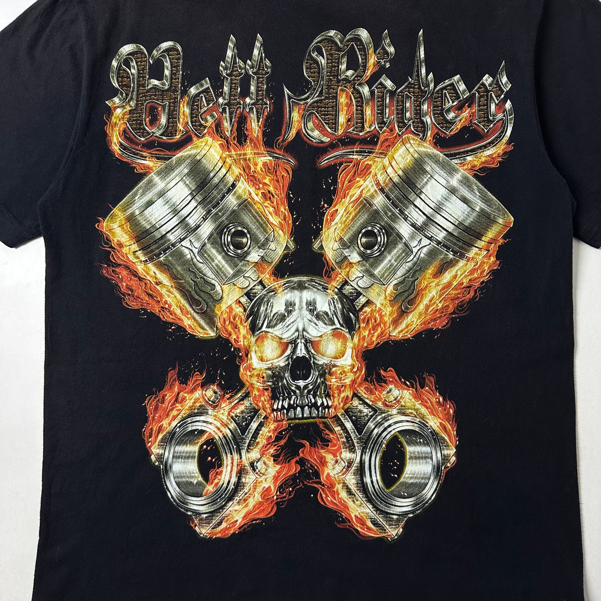 Rock Chang High Definition T-Shirt Glow in the Dark Skull Rider (Size Medium) — SOLD