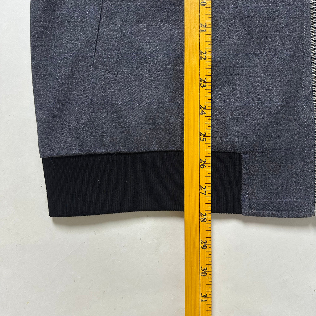 Septwolves Harrington Jacket in Plain Pattern Charcoal Gray (Size Large)