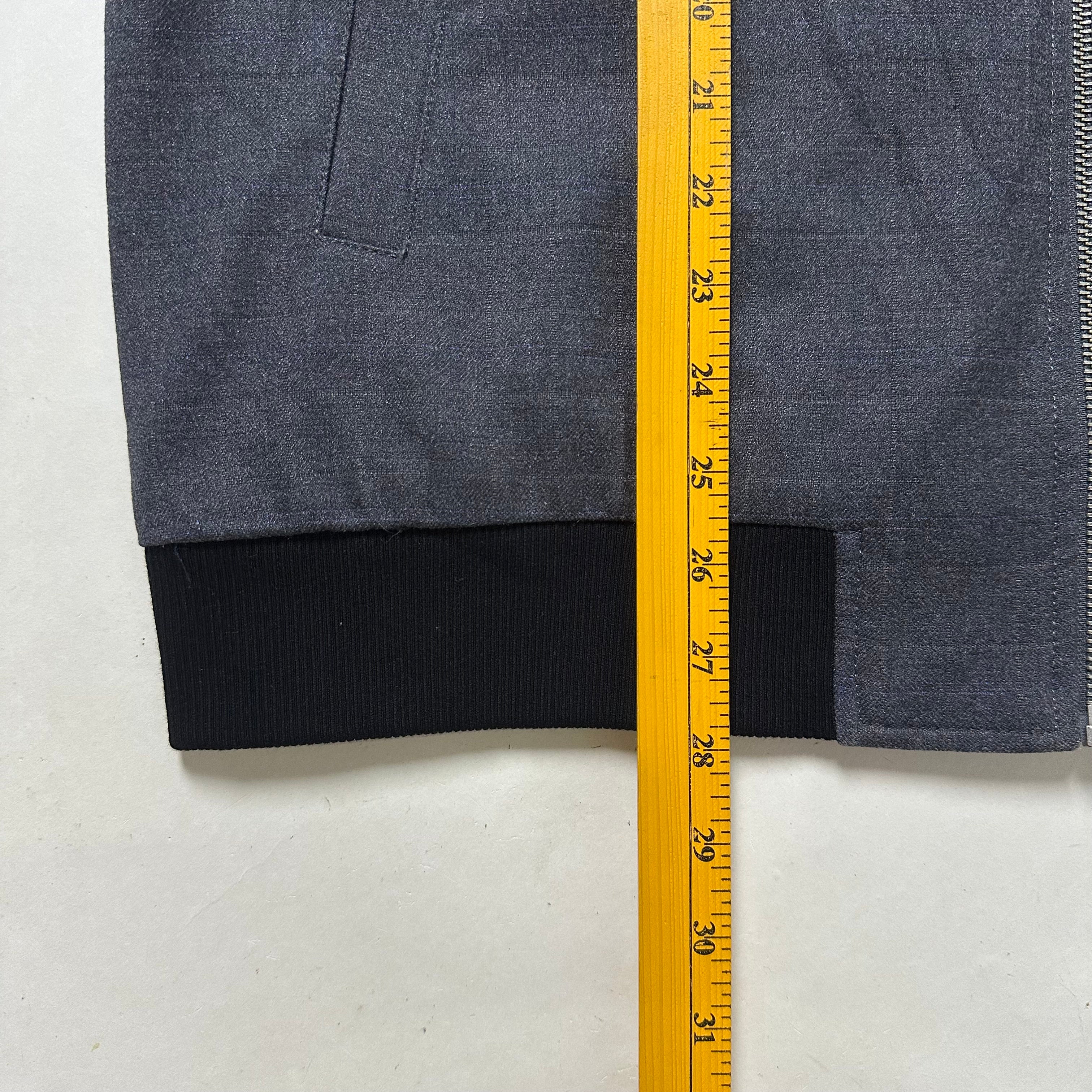 Septwolves Harrington Jacket in Plain Pattern Charcoal Gray (Size Large)