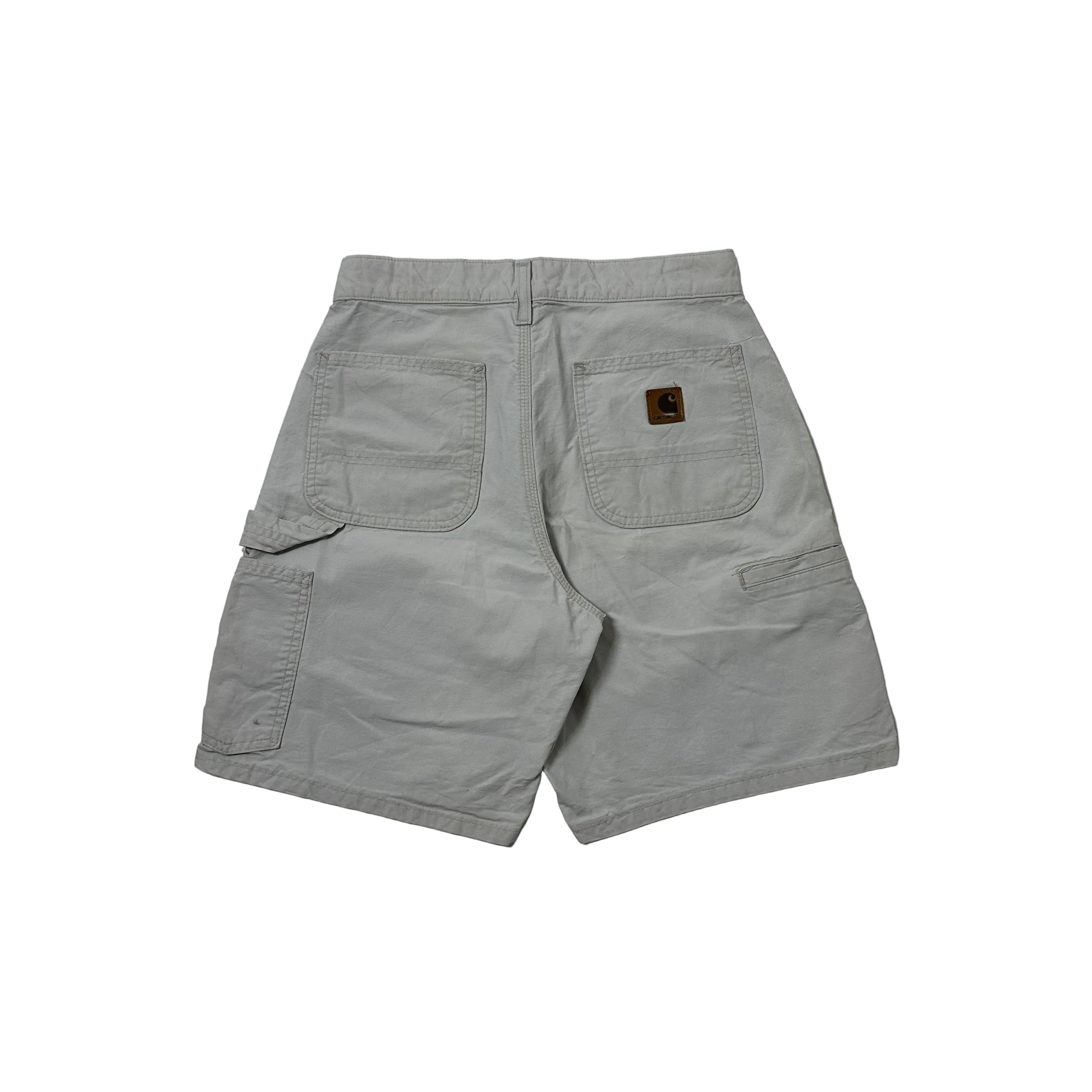 Vintage Carhartt Original Fit Carpenter Shorts Beige Size 28