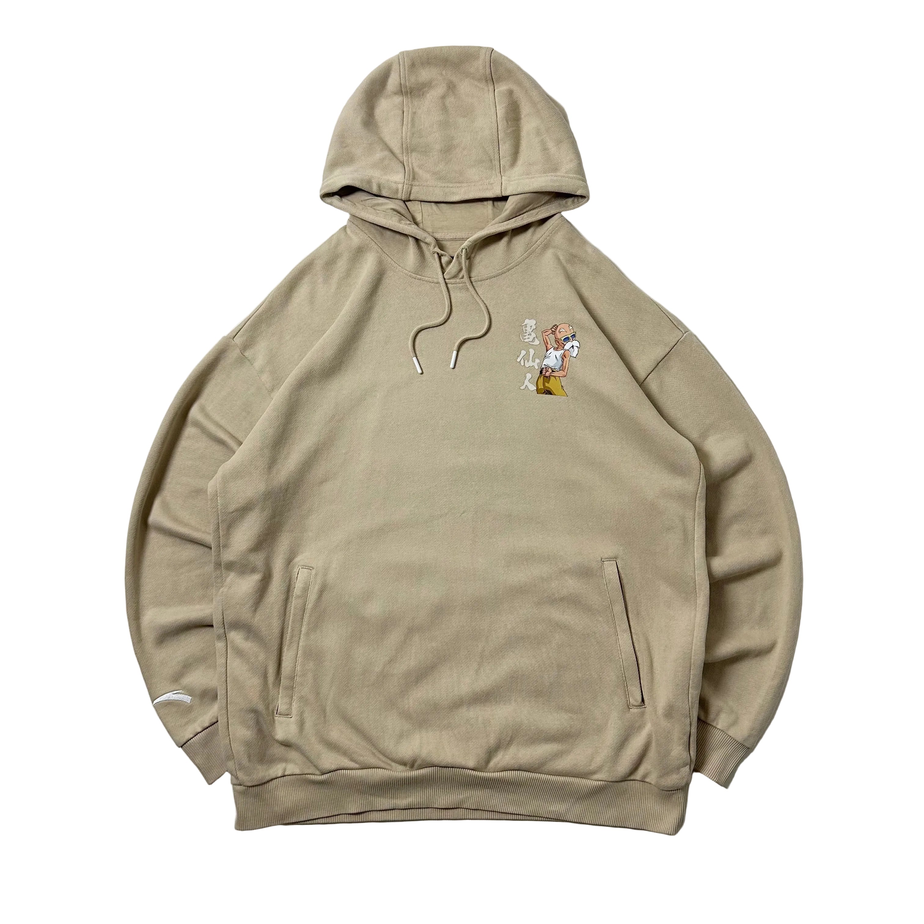 Anta x DragonBall “Master Buten” Hoodie Jacket in Beige Size 2XL (Best Fit XL)