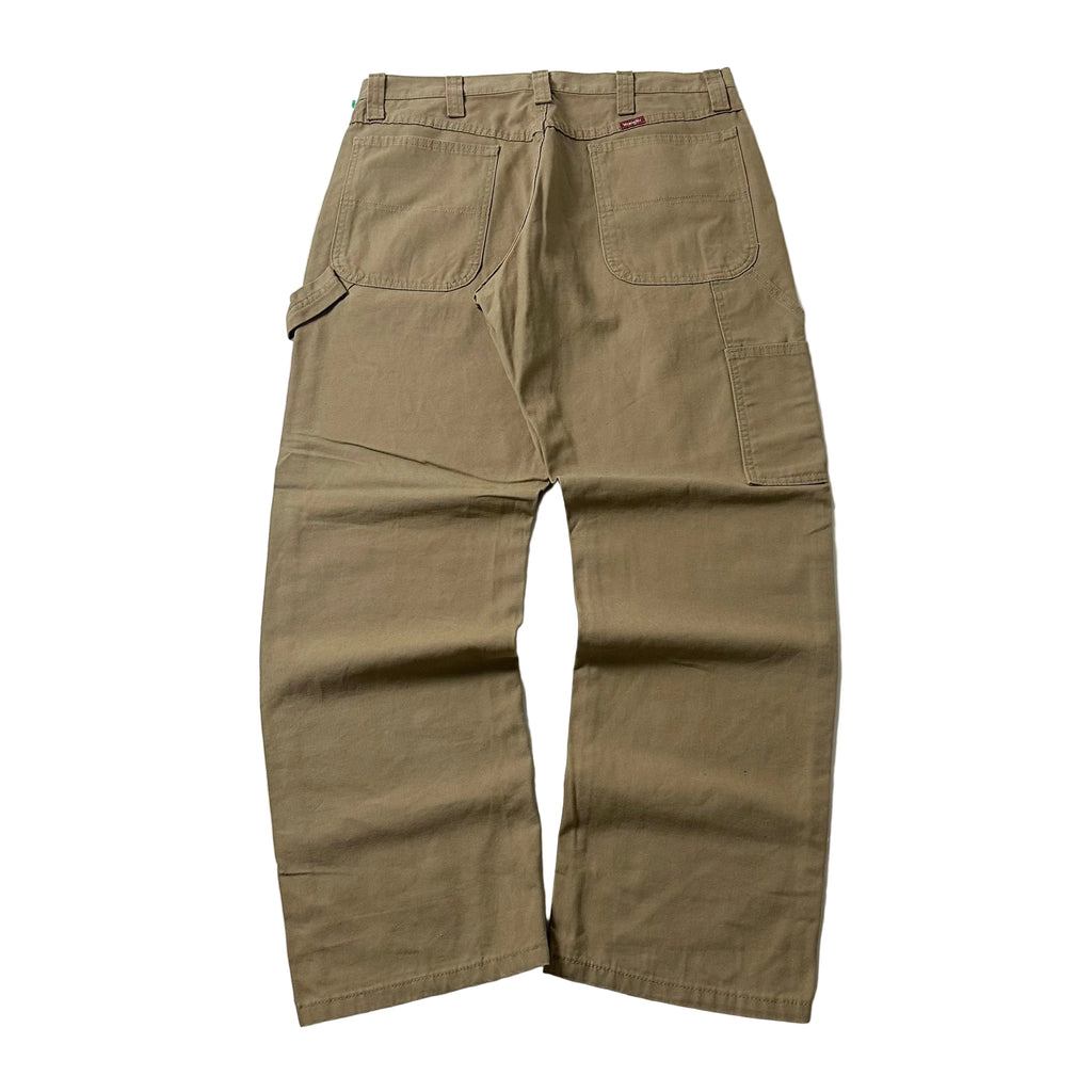 Wrangler Relaxed Fit Carpenter Pants in Solid Brown (Size 34)