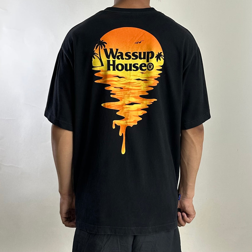Wassup House Setting Sun T-Shirt in Black Size Medium (Fits Large) — SOLD