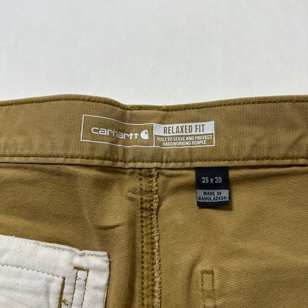 Carhartt Double-Knee Relaxed Fit Pants Brown Size 35