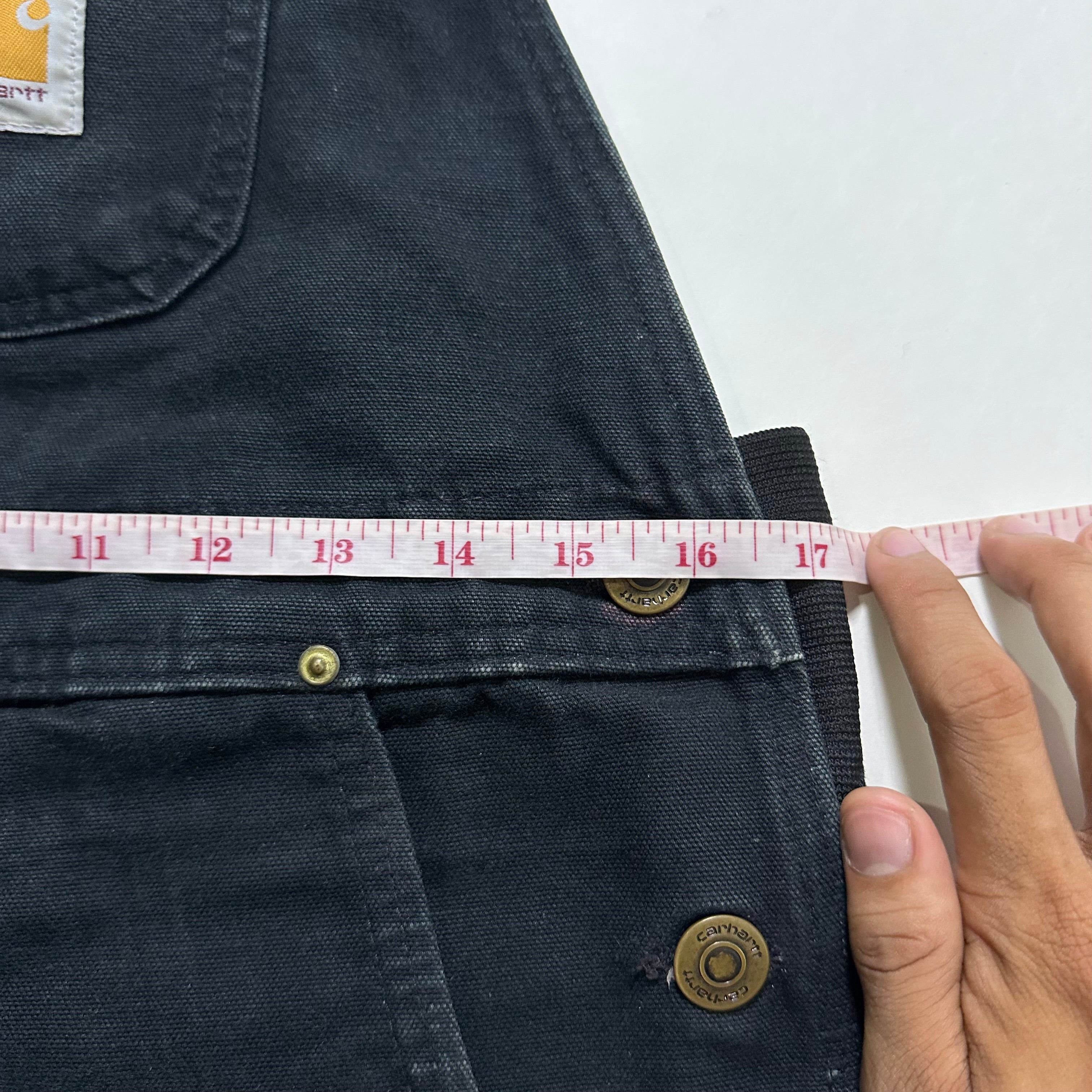 Carhartt Duck Bib Overalls Double Knee Black (Size 32-34)