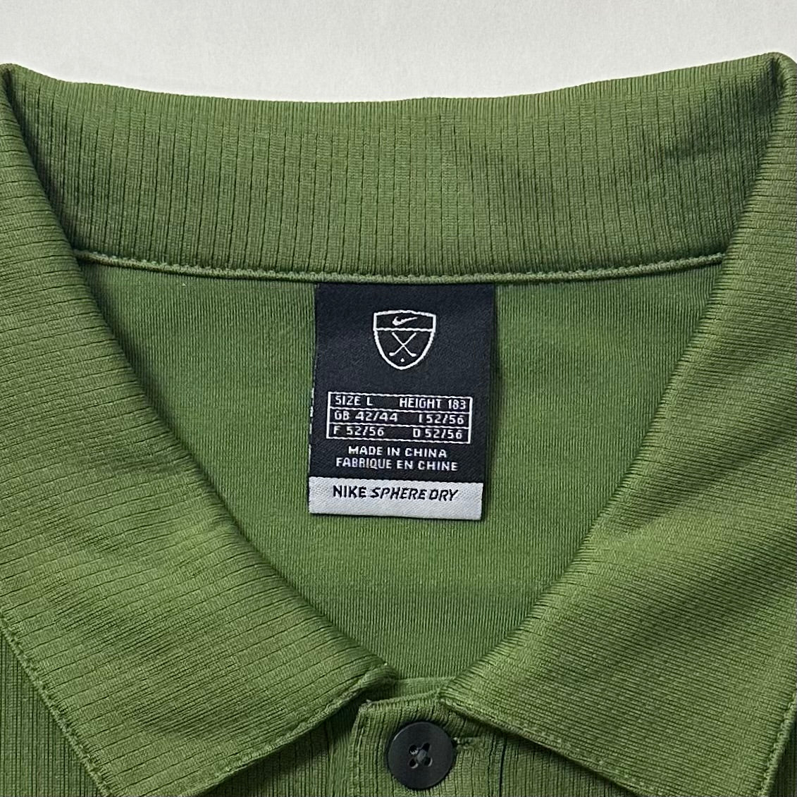 Nike Golf Sphere Dry Polo T-shirt Center Swoosh in Green (Size Large)