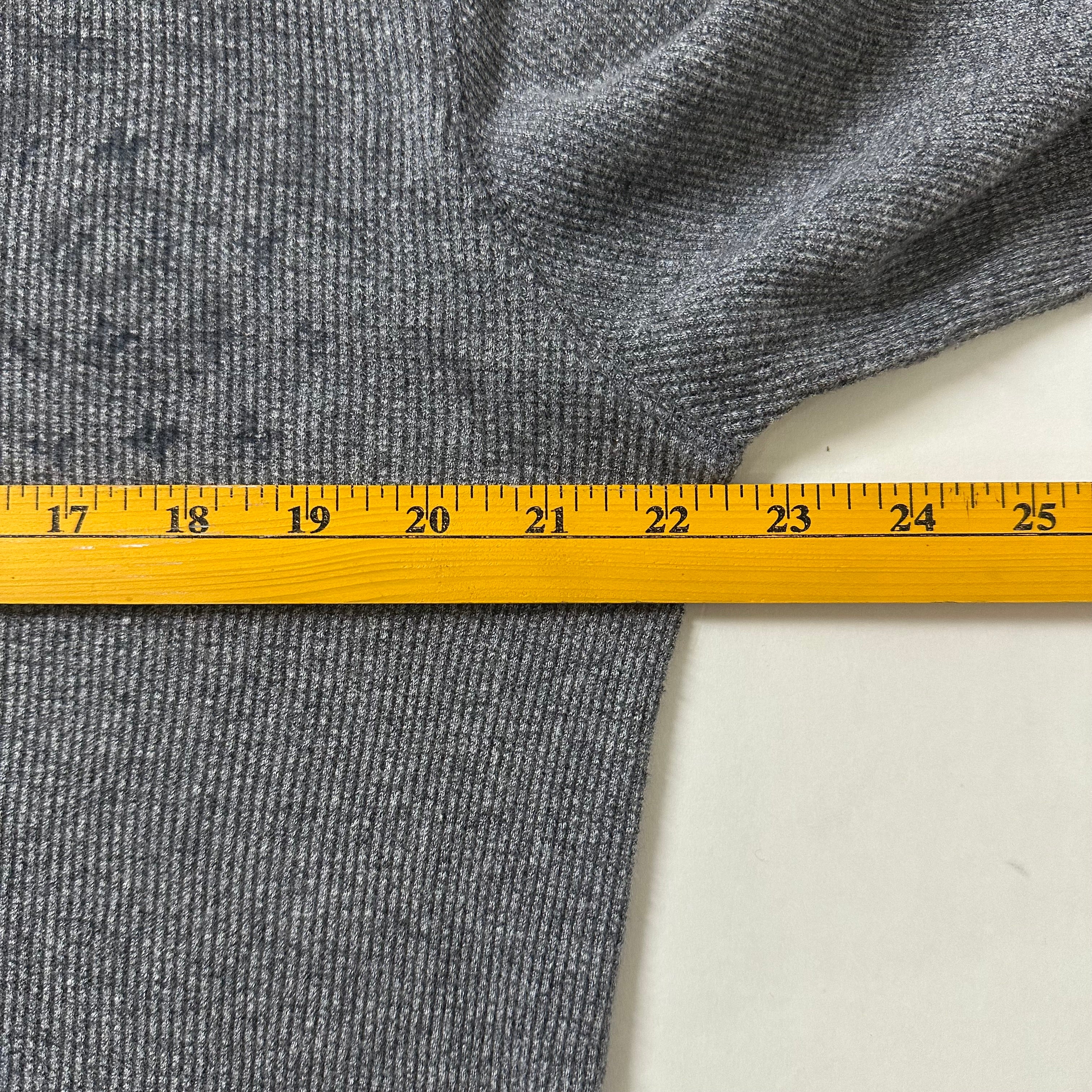 Y2K Hurley Waffle-knit Longsleeve Shirt in Gray Medium (Fits Large)