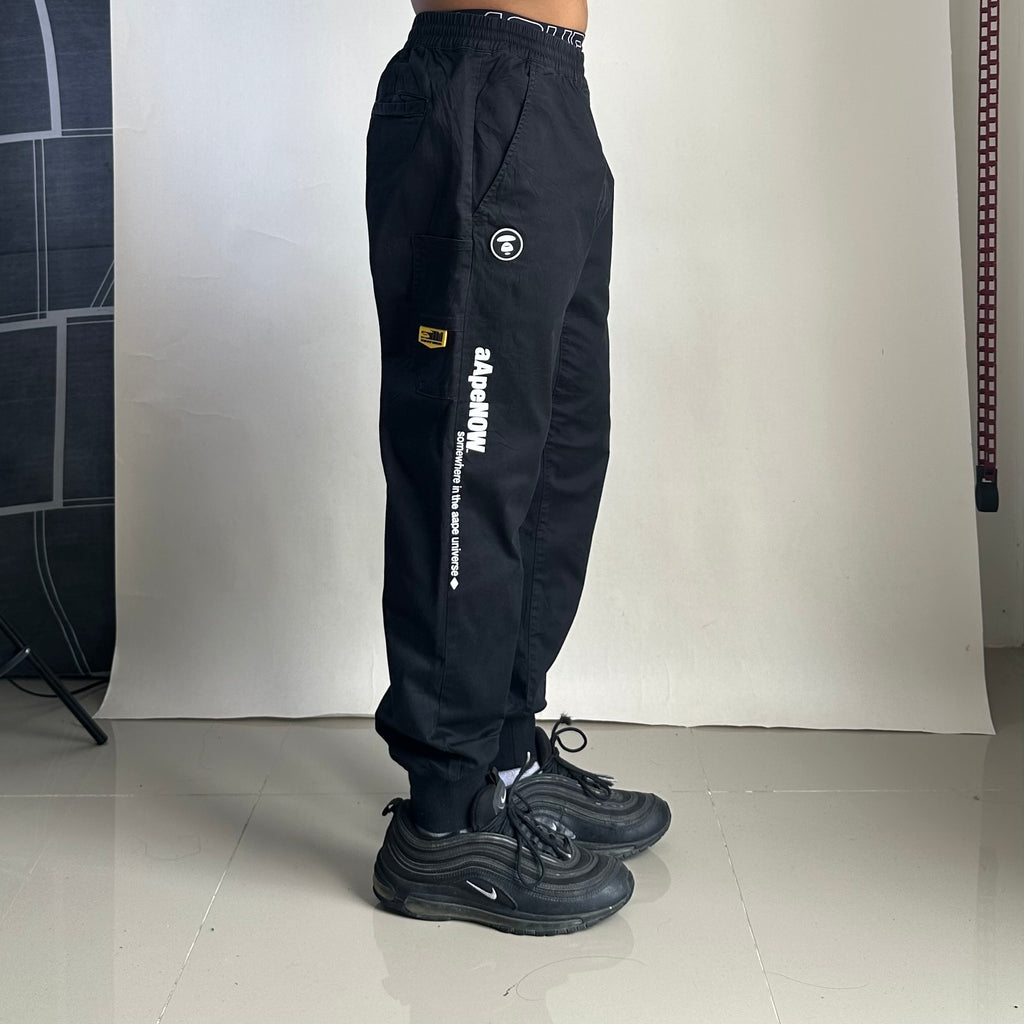 AAPE by A Bathing Ape Jogger Pants in Black (Size Medium 28-34)