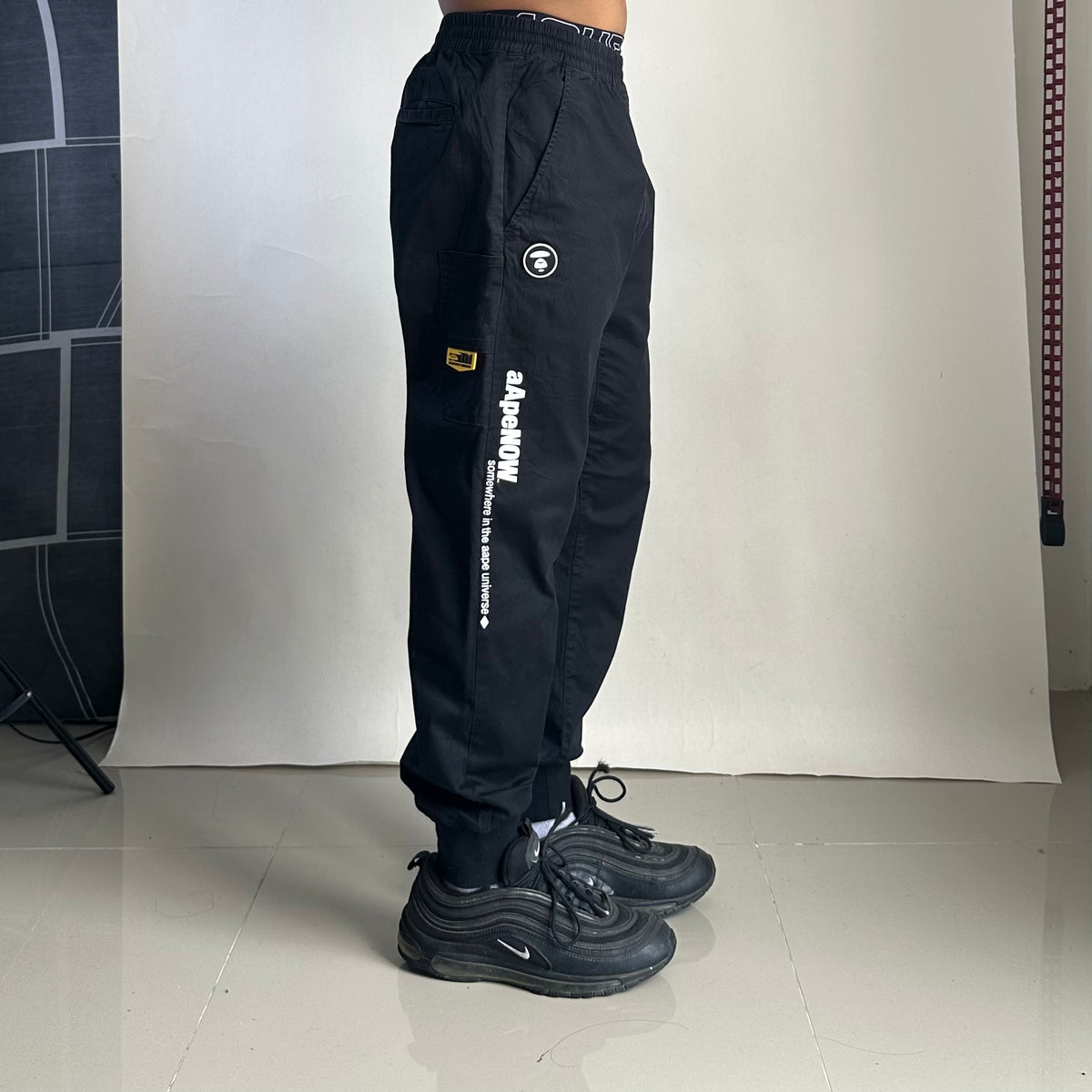 AAPE by A Bathing Ape Jogger Pants in Black (Size Medium 28-34)