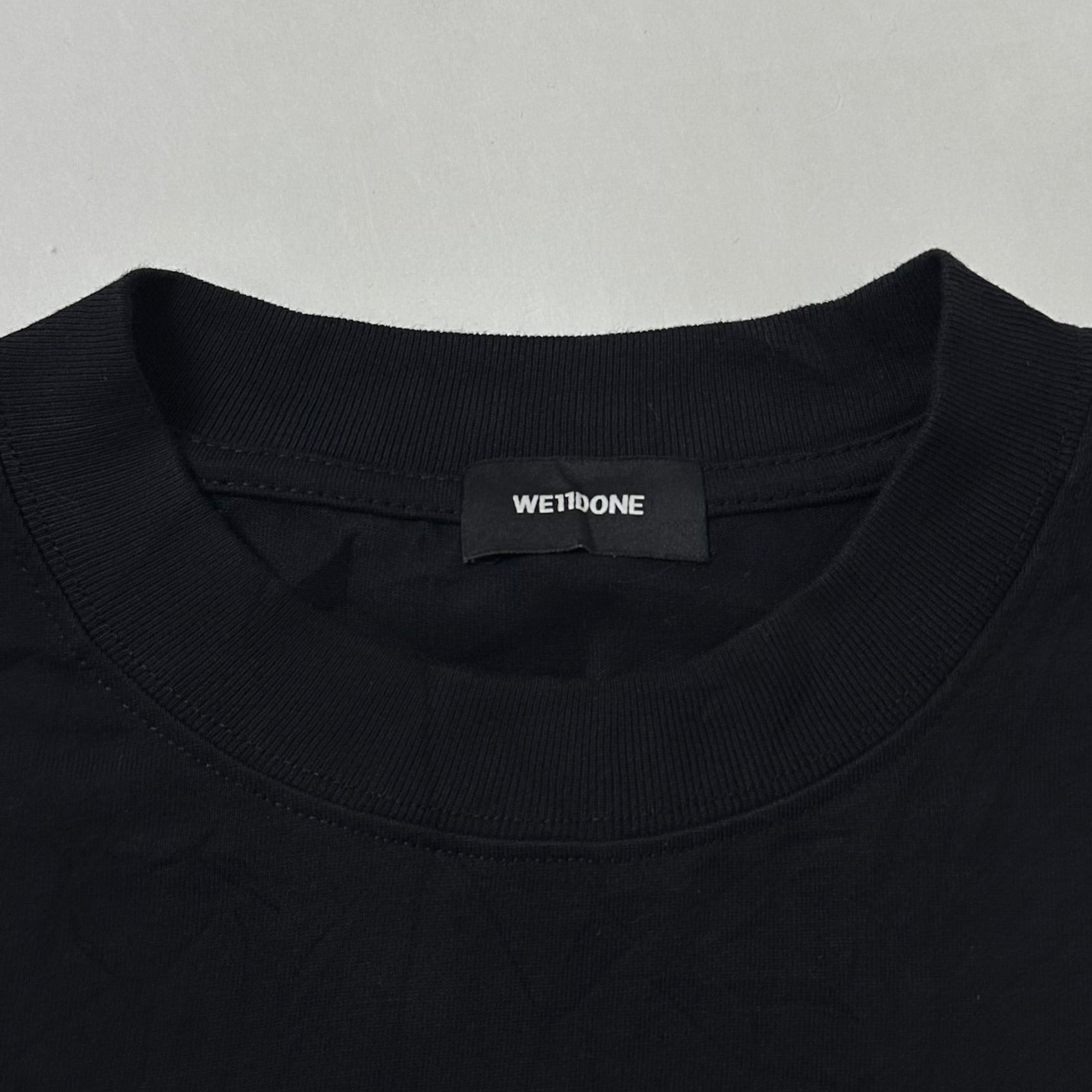 We11done Black Pearl Logo Long Sleeve Size Small (Fits Large) OFF only