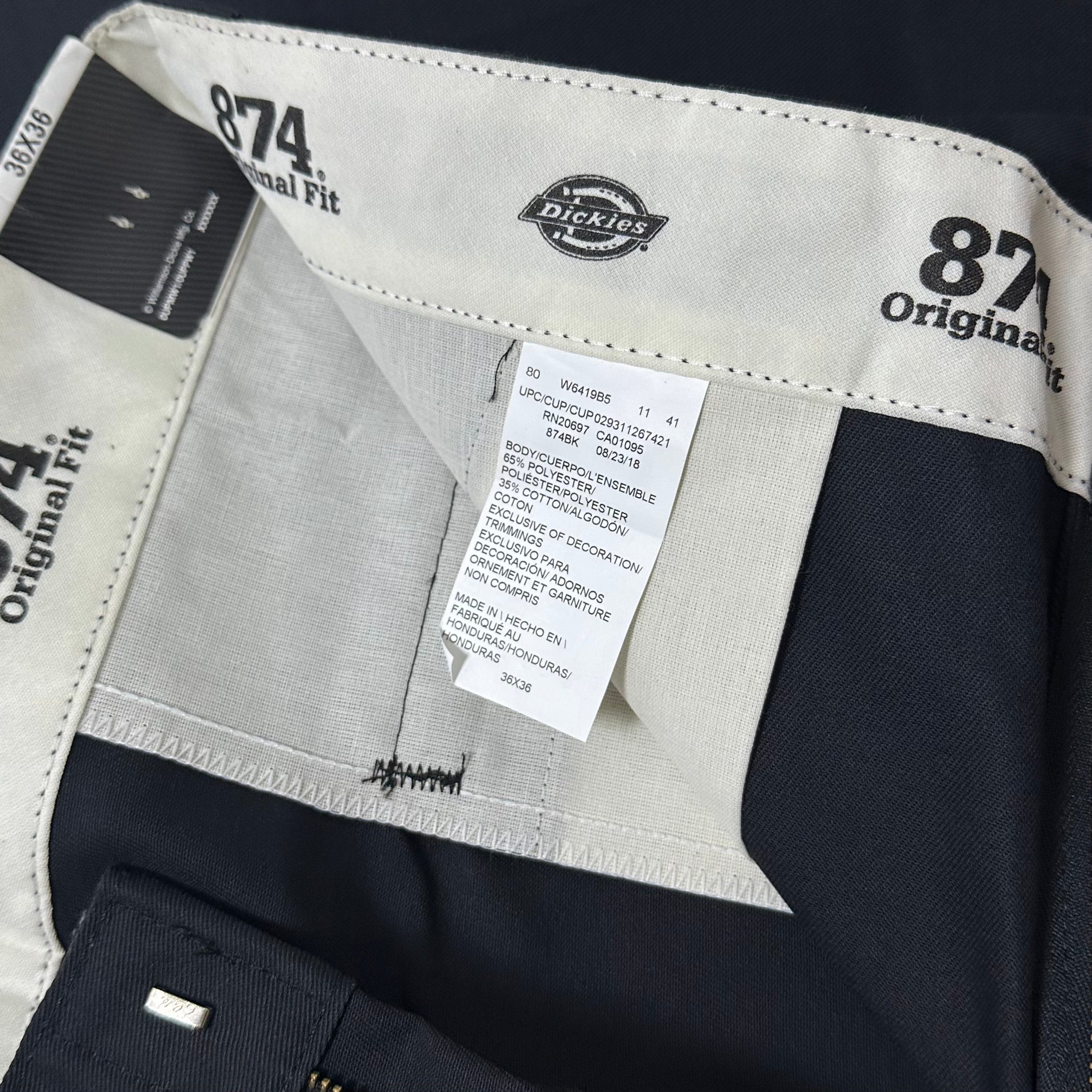 Brand New Dickies 874 Original Fit Pants Black Size 36