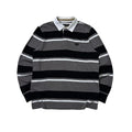 Denver Hayes Rugby Polo Shirt Longsleeve Striped Large