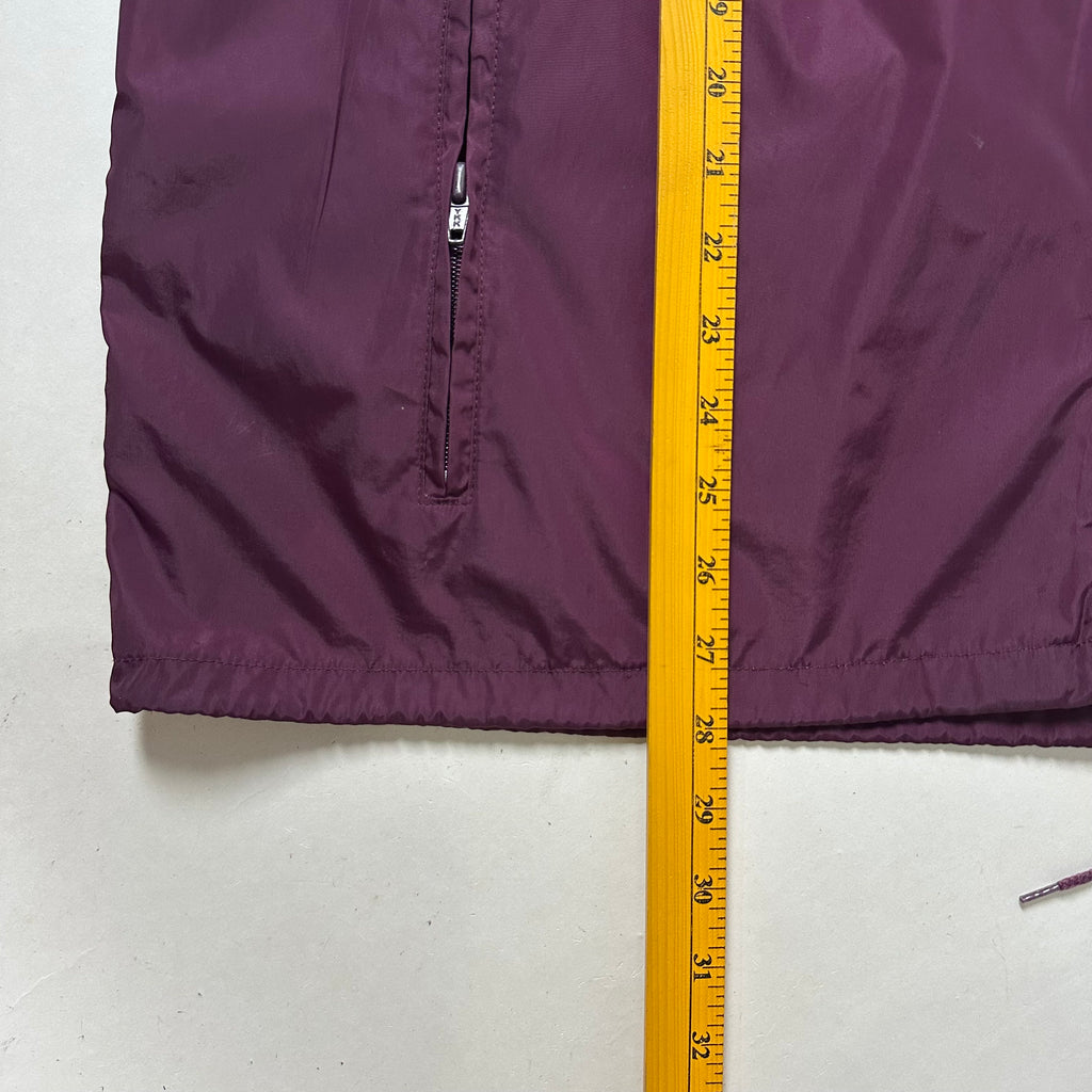 Stussy Windbreaker Jacket with Packable Hood in Burgundy (Size XL)