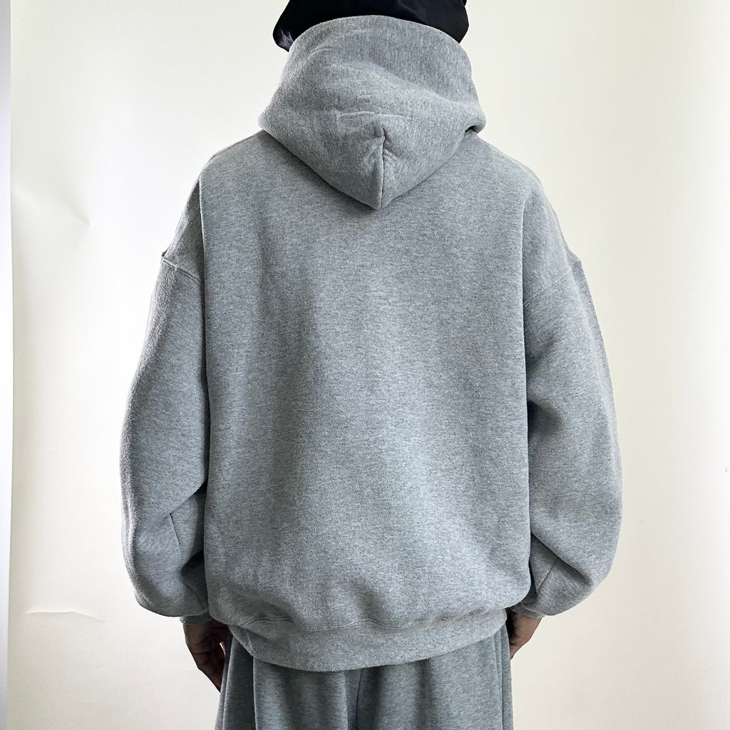 Vintage 90’s Soffe Boxy Fit Hoodie Jacket in Heather Gray Made in USA (Size Large)