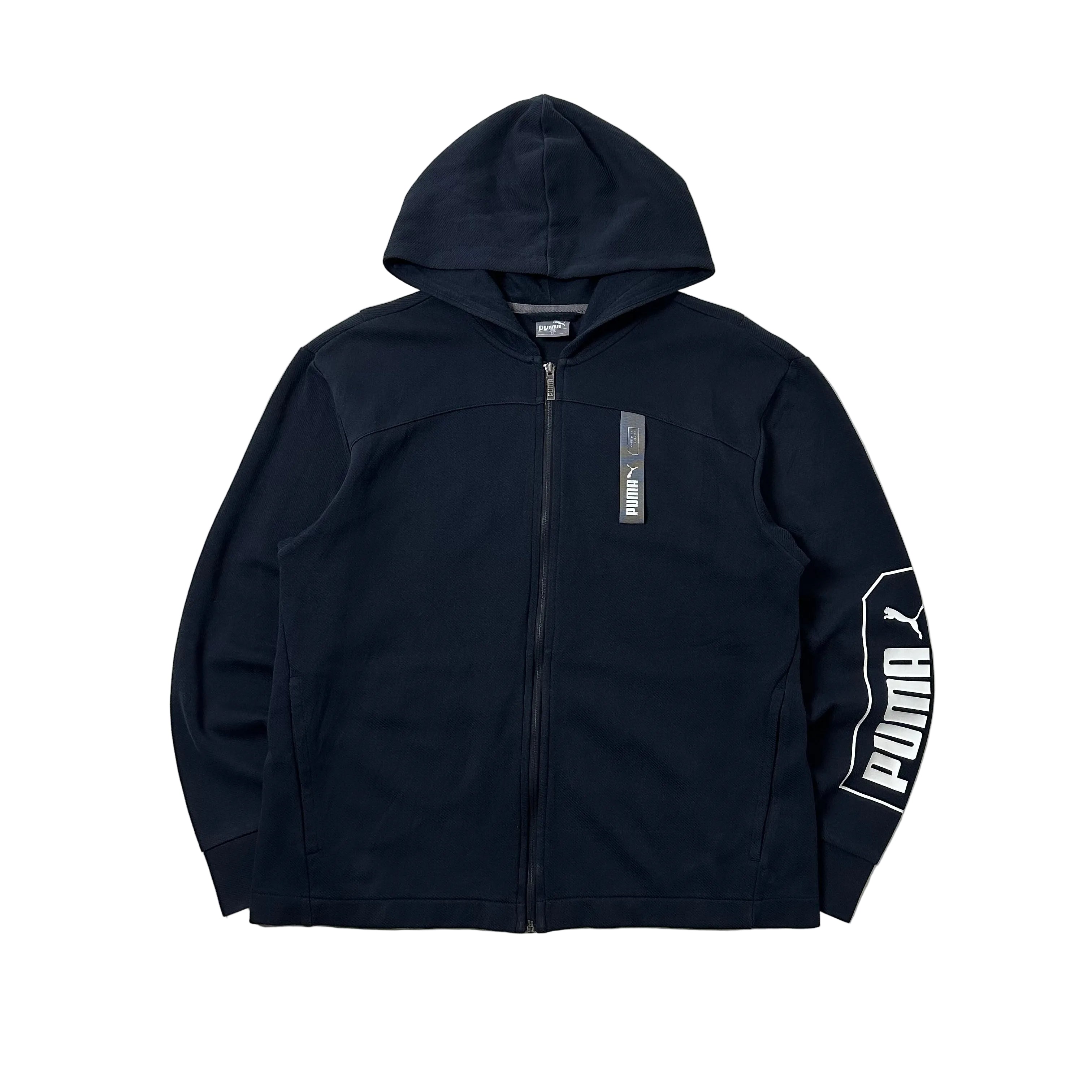 Puma Zip-up Hoodie Jacket in Black (Size Medium)