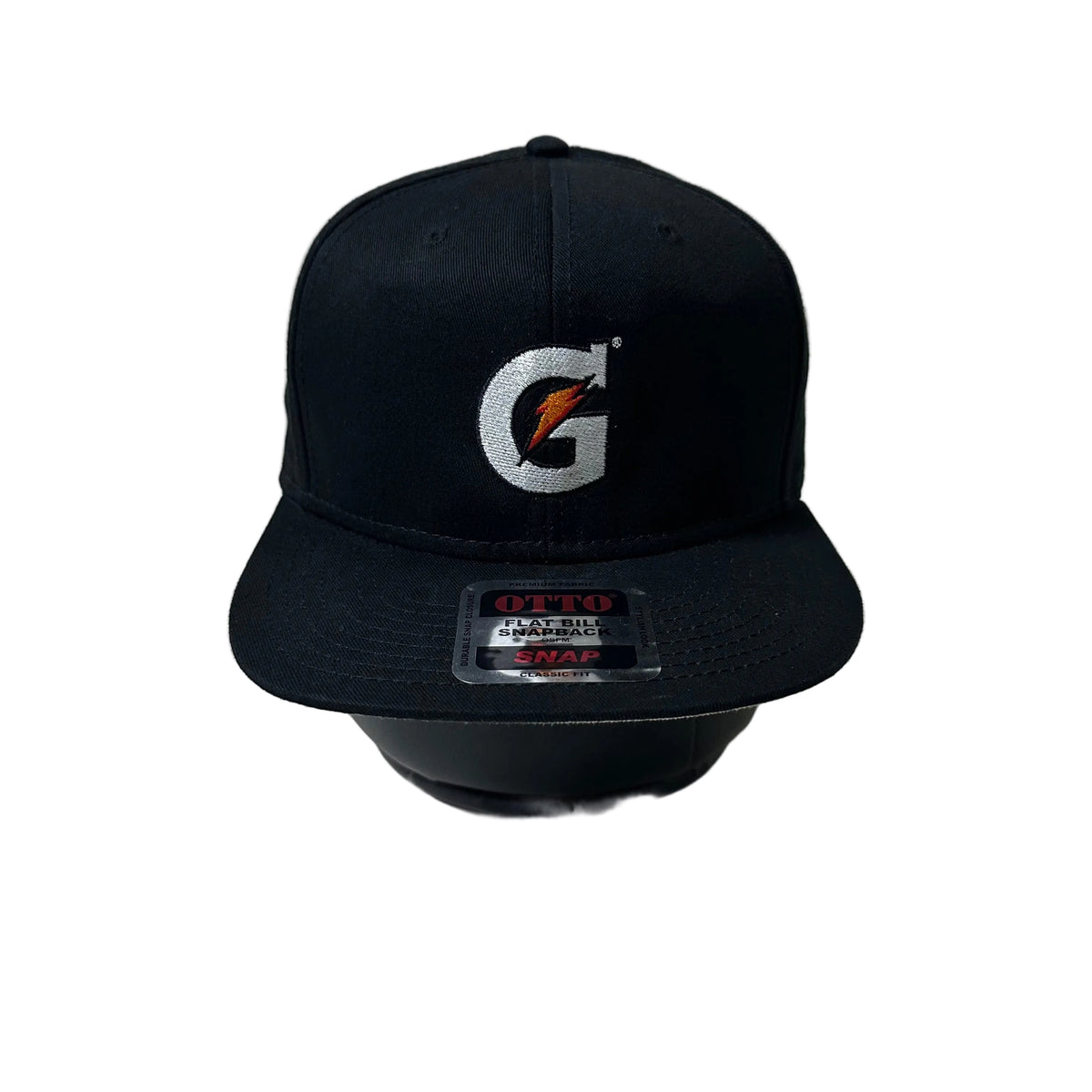 Gatorade by OTTO Flat Bill Snapback Cap in Black (One Size)