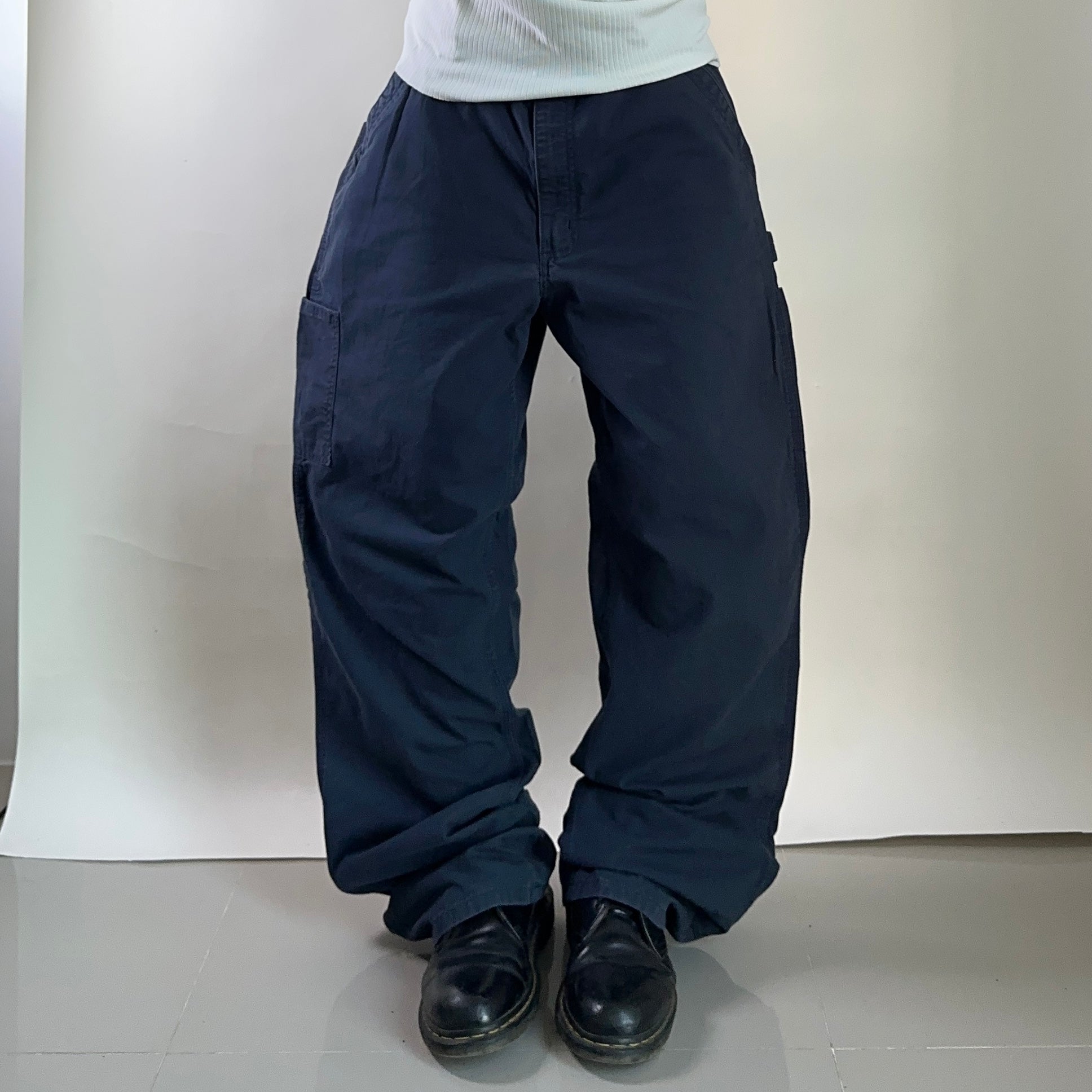 Carhartt Original Dungaree Fit Carpenter Pants Navy Size 36