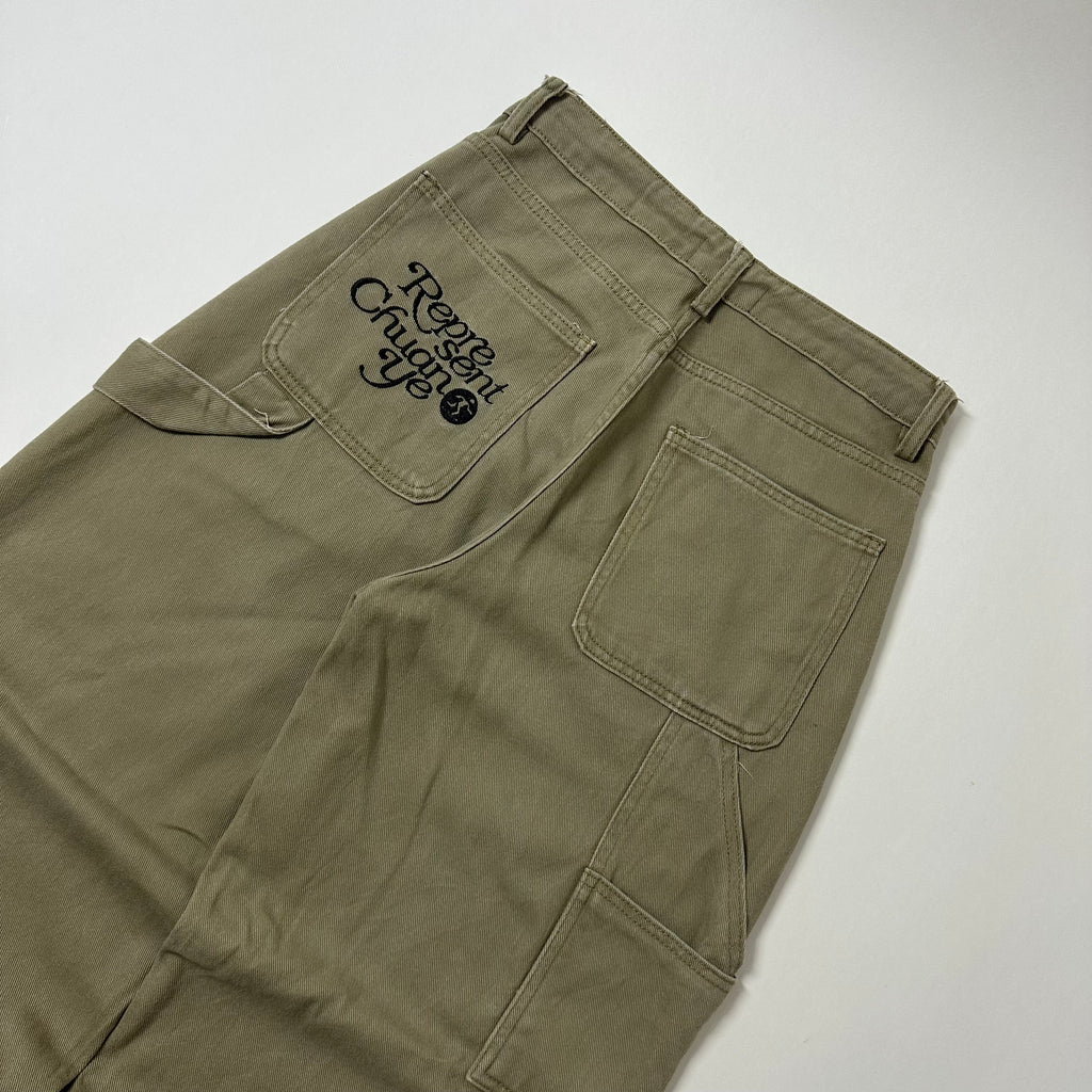 CcyeBrand Baggy Carpenter Pants in Khaki (Size 27-28)
