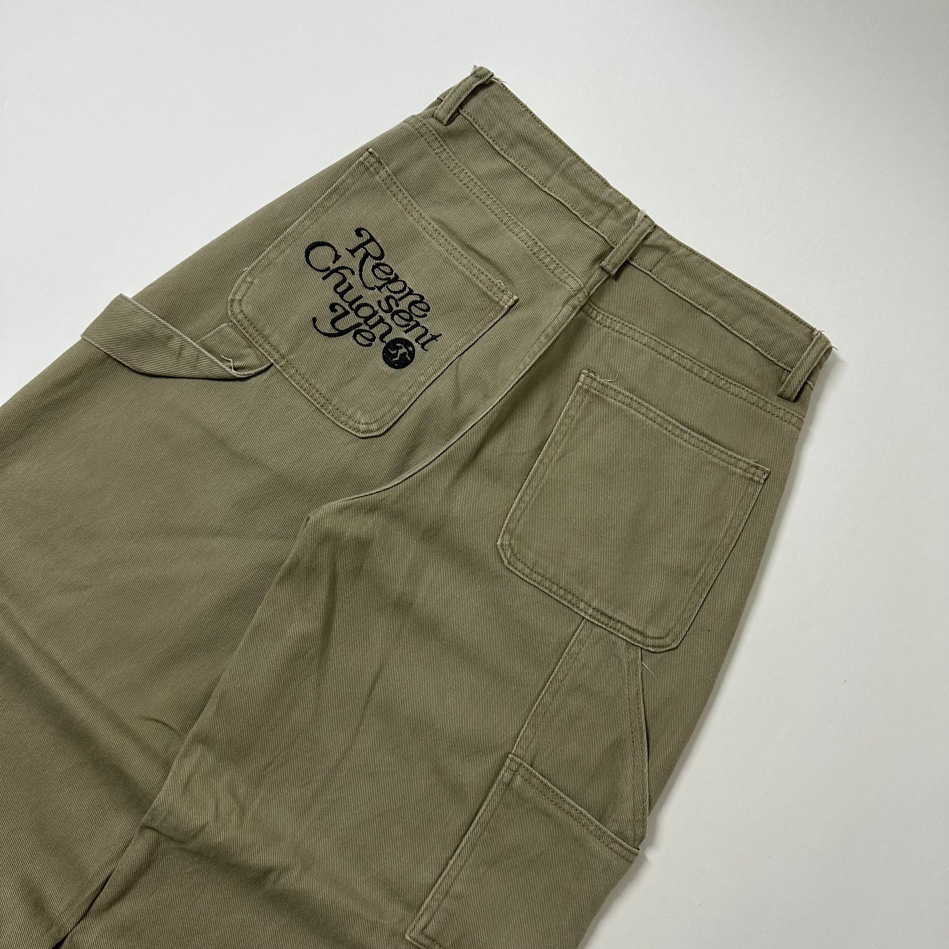 CcyeBrand Baggy Carpenter Pants in Khaki (Size 27-28)
