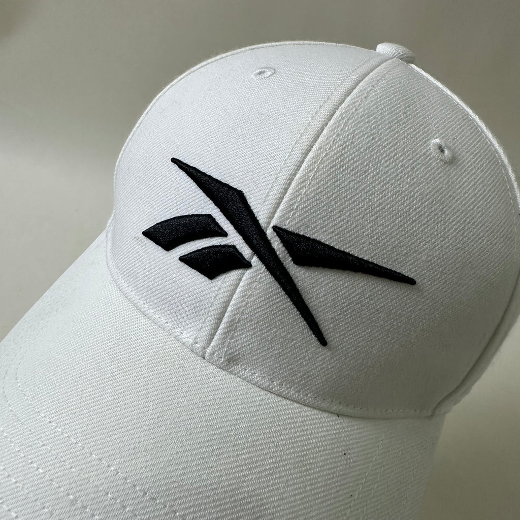 Reebok Vector Embroidered Logo Baseball Cap in White (One Size)