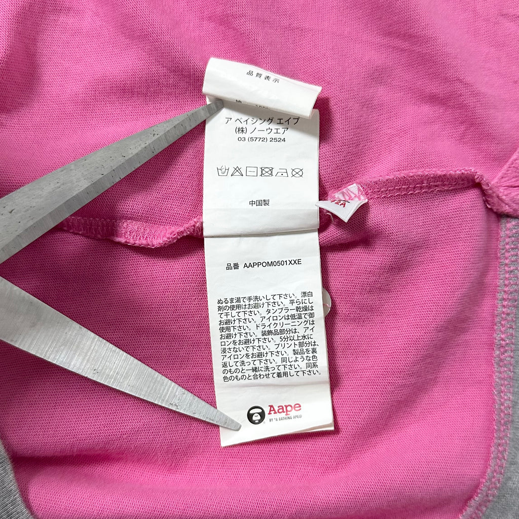 AAPE By A Bathing Ape Pink Camouflage Polo Shirt Medium