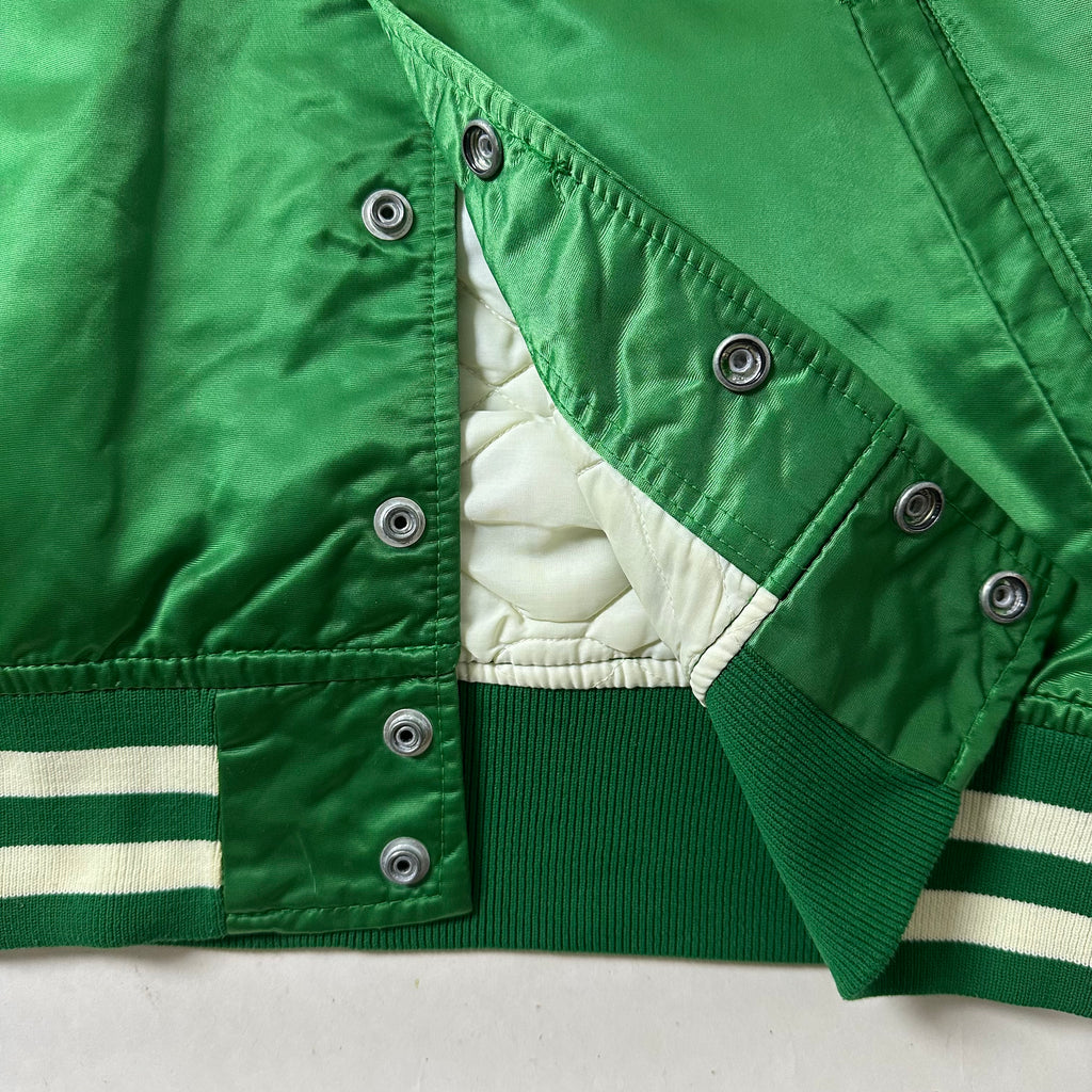 Vintage Boston Celtics Starter Bomber Jacket in Satin Green (Size Small) Boxy Fit