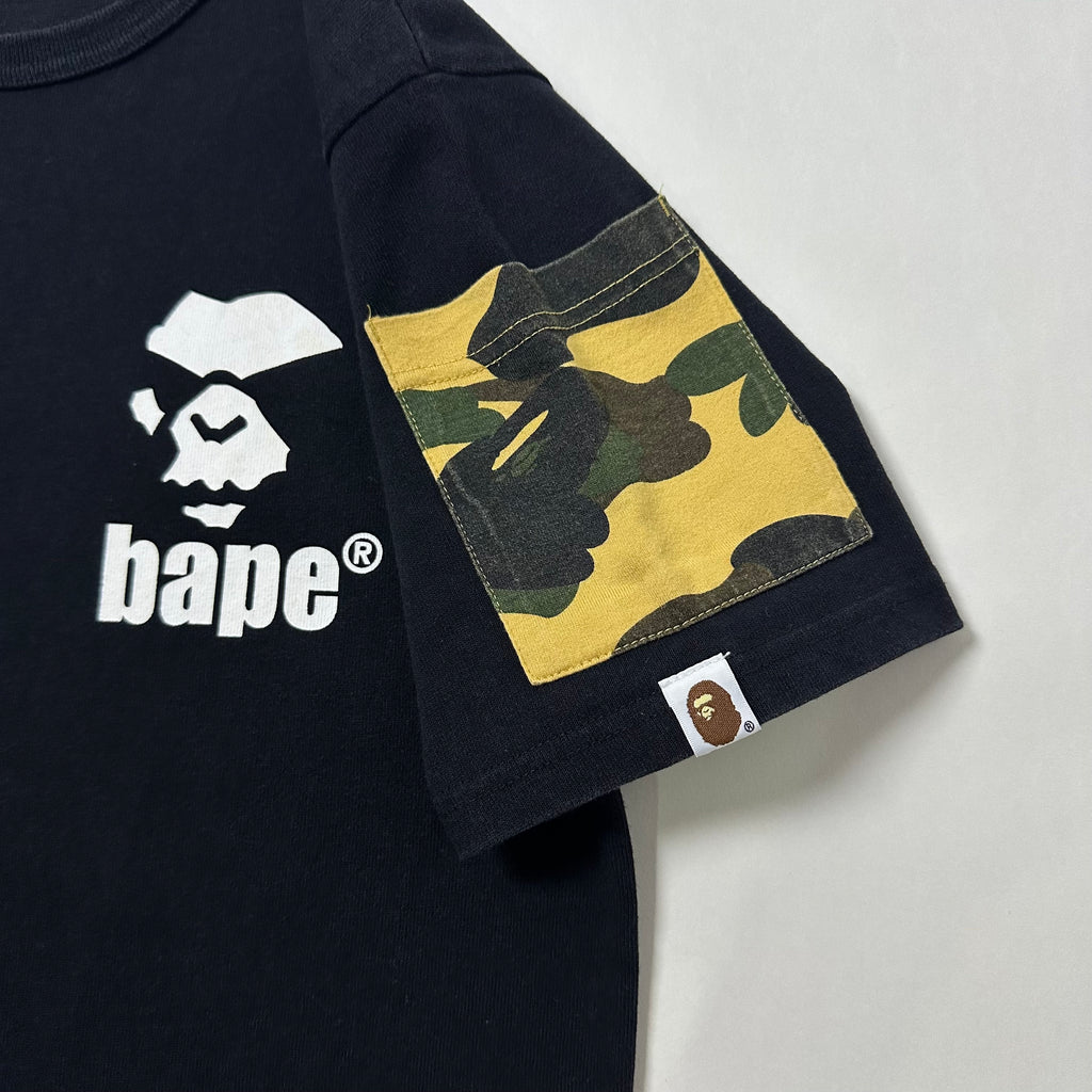 BAPE A BATHING APE 1st Camo Sleeve Pocket Tee Black Medium