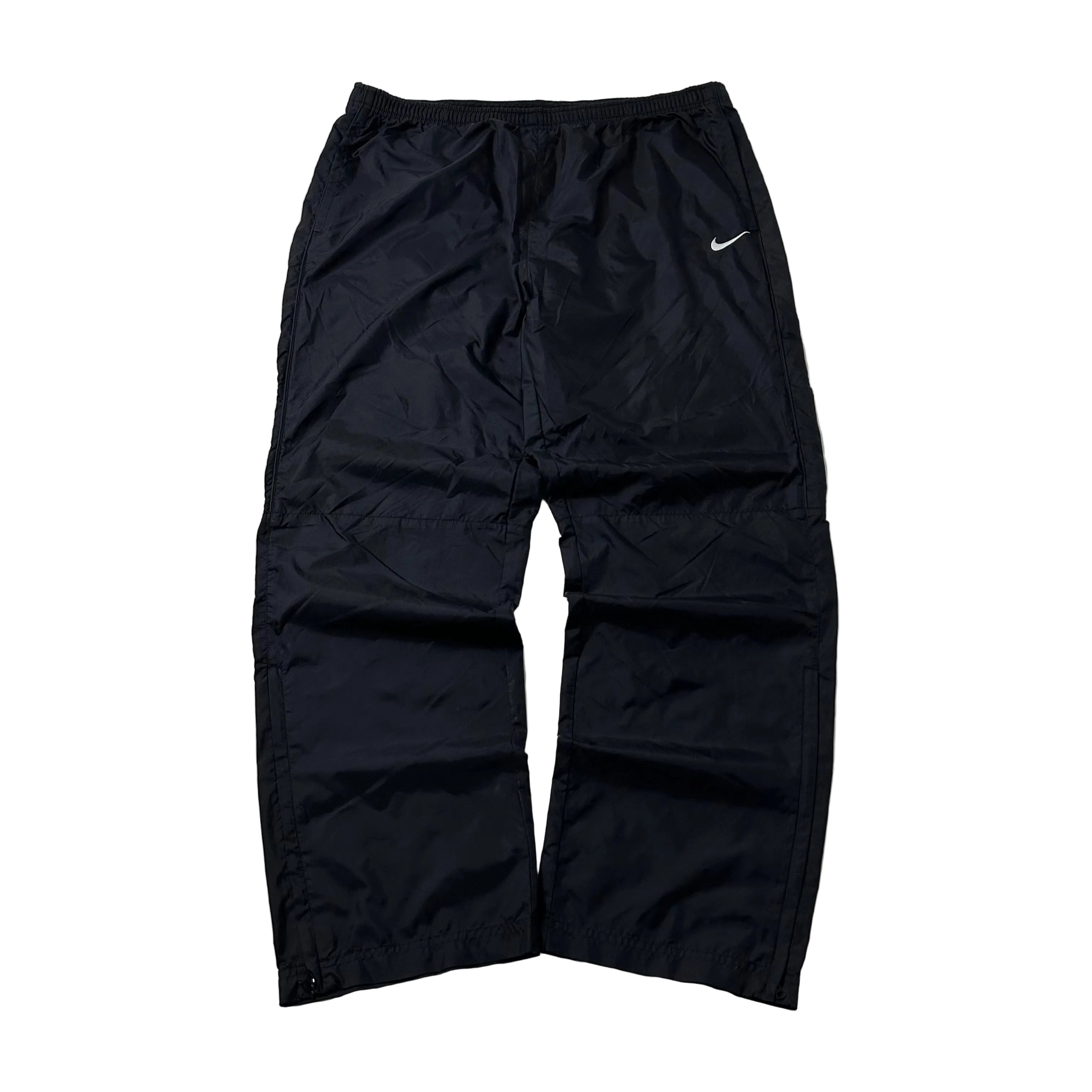 NIKE Y2K Embroidery Swoosh Track Pants in Black (Size 34-40)