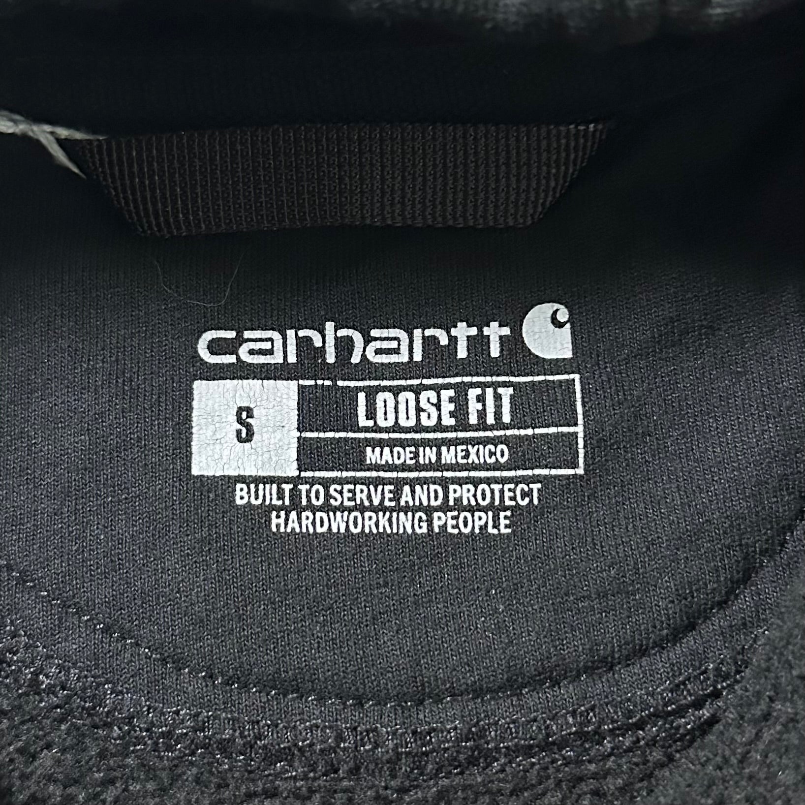 Carhartt Script Hoodie Jacket in Black (Size Small)