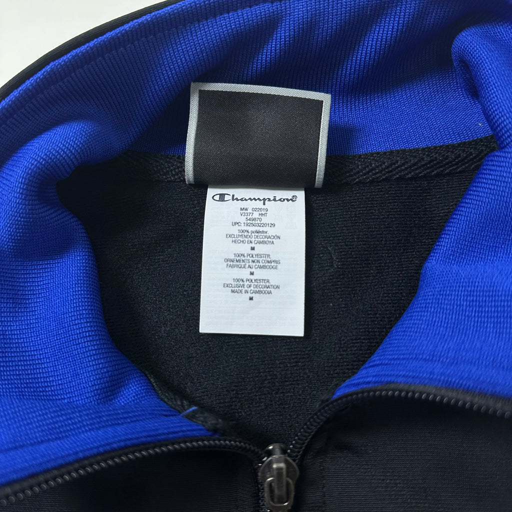 CHAMPION BIG C Track Jacket with Side tape Logo on sleeve Size Medium (Fits Large)