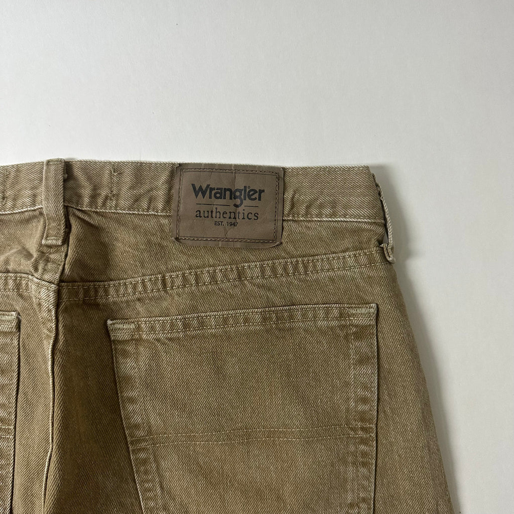 Wrangler Authentics Relaxed Fit Jeans in Khaki (Size 33)