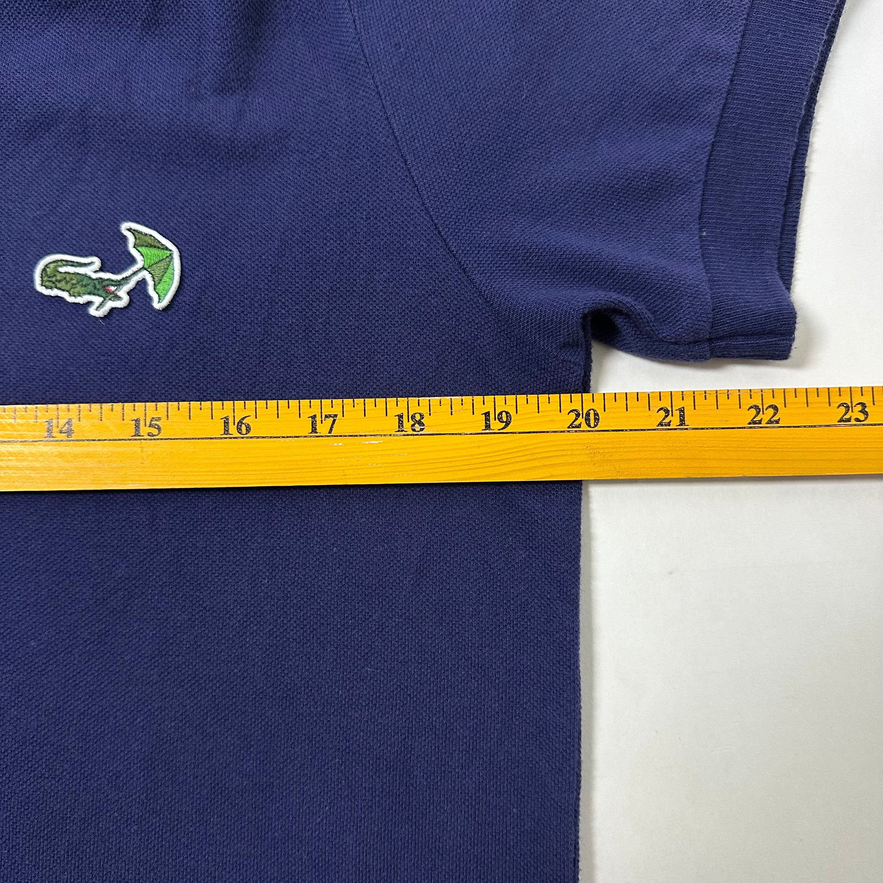 Lacoste Umbrella Crocodile Logo Polo Shirt in Navy (Size Medium)