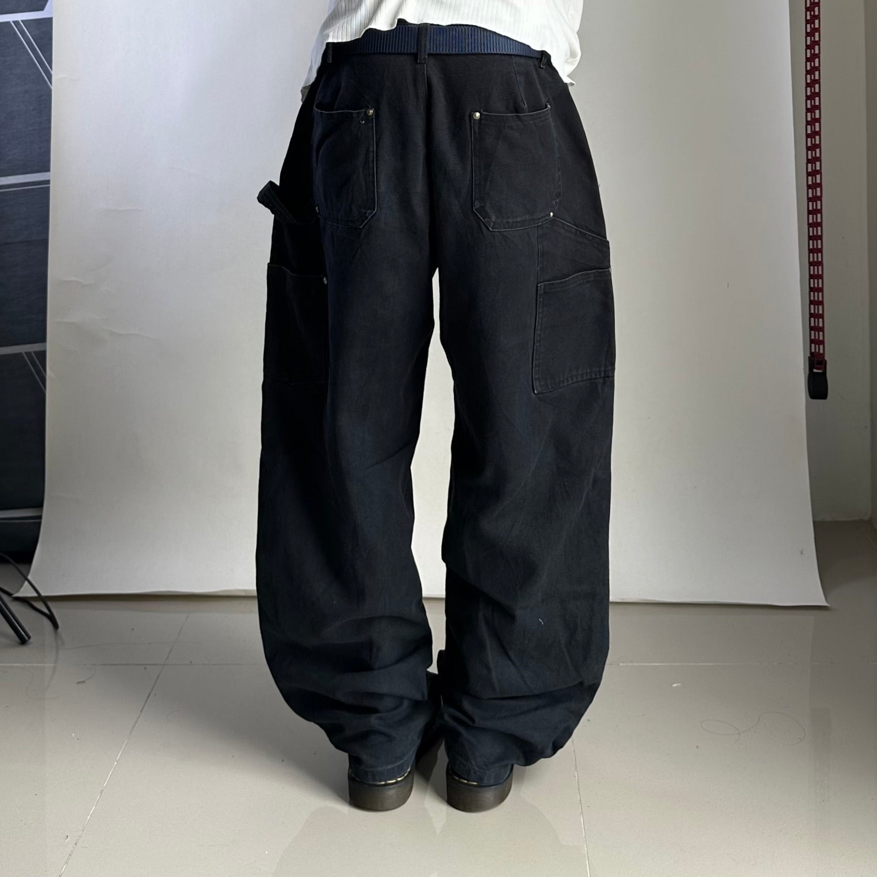 AUTICUP Double Knee Carpenter Pants in Black (Size 34)