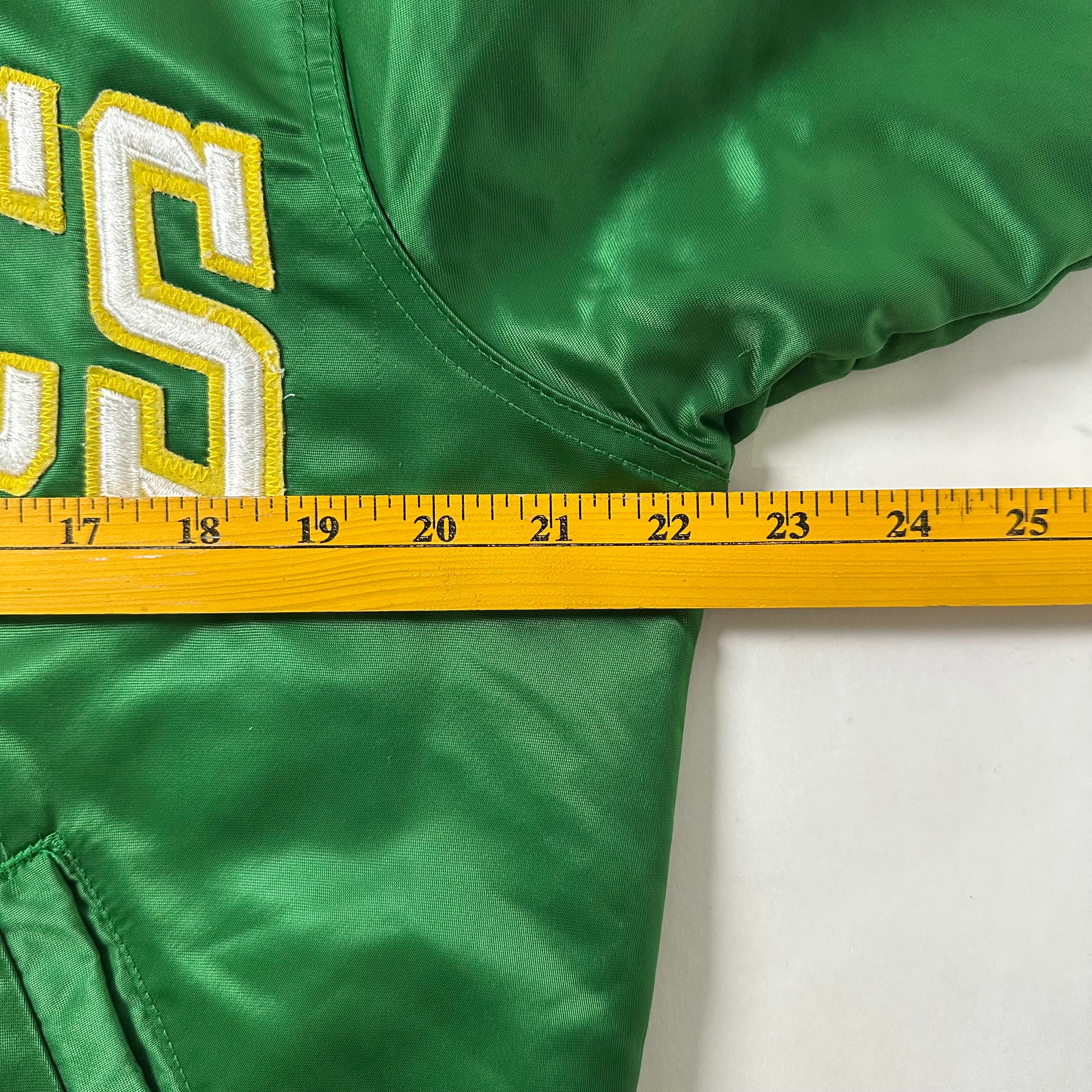 Vintage Boston Celtics Starter Bomber Jacket in Satin Green (Size Small) Boxy Fit