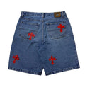 Tommy Hilfiger Denim Jorts with Customize Cross Patches (Size 38) - SOLD