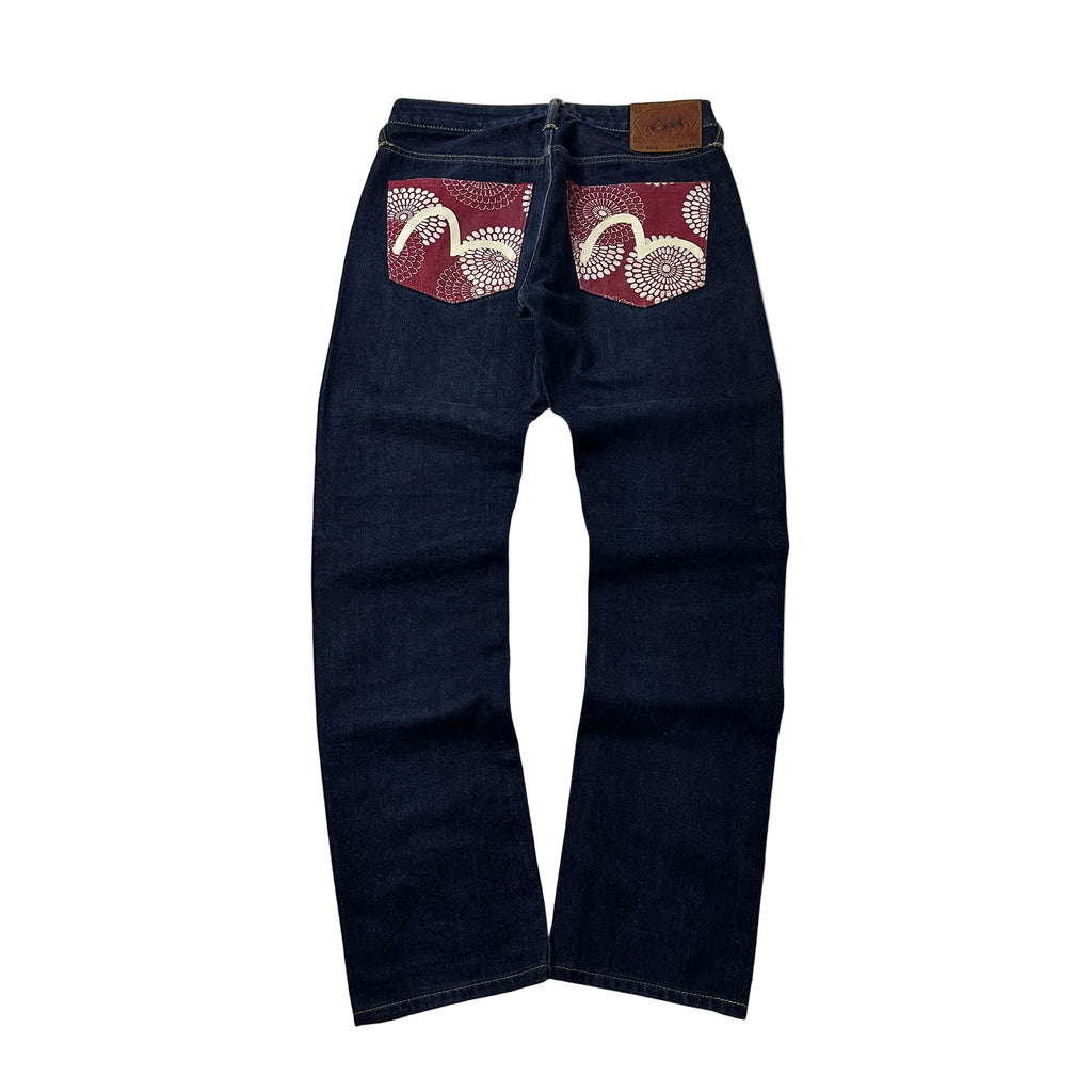 EVISU Heritage Kamon Seagull Selvedge Denim Jeans (Size 30)