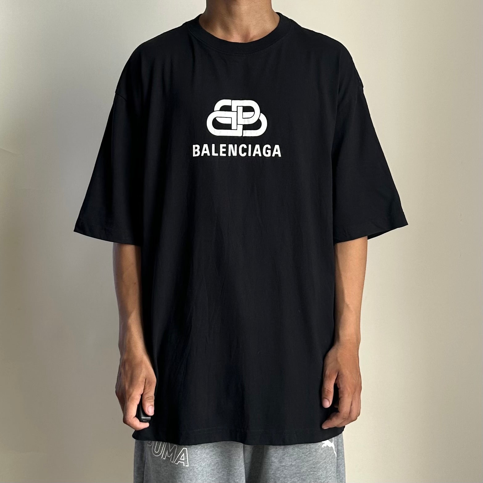 Balenciaga BB Interlocking Logo T-shirt in Black Medium Oversized (Fits L-XL) OFF Only