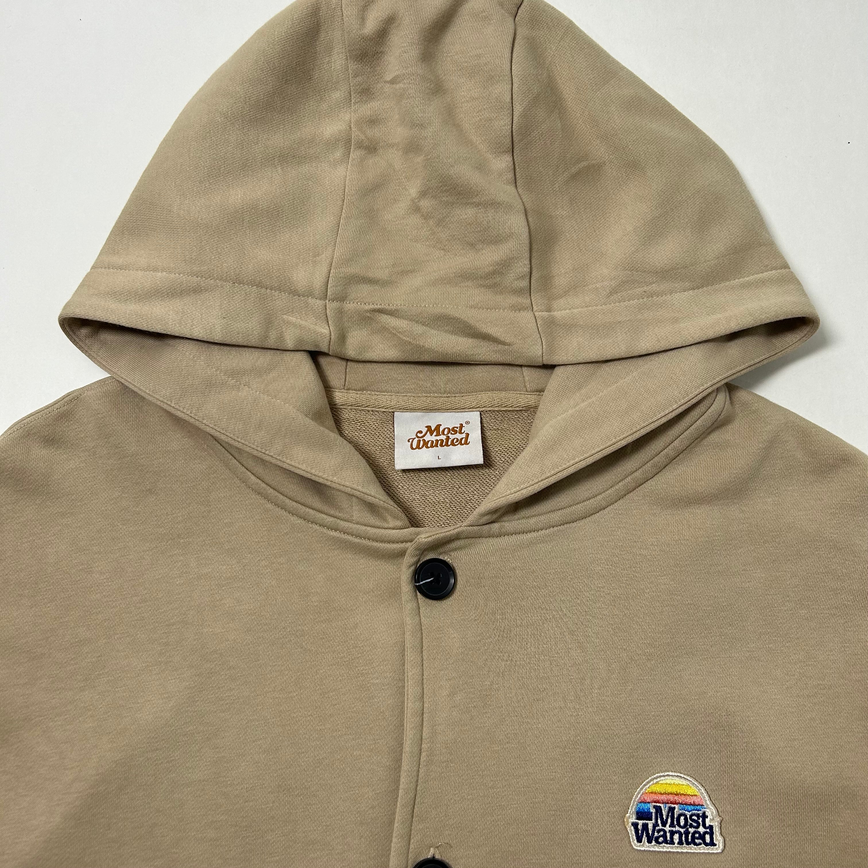 Most Wanted Hoodie Jacket Beige (Size Large) - SOLD