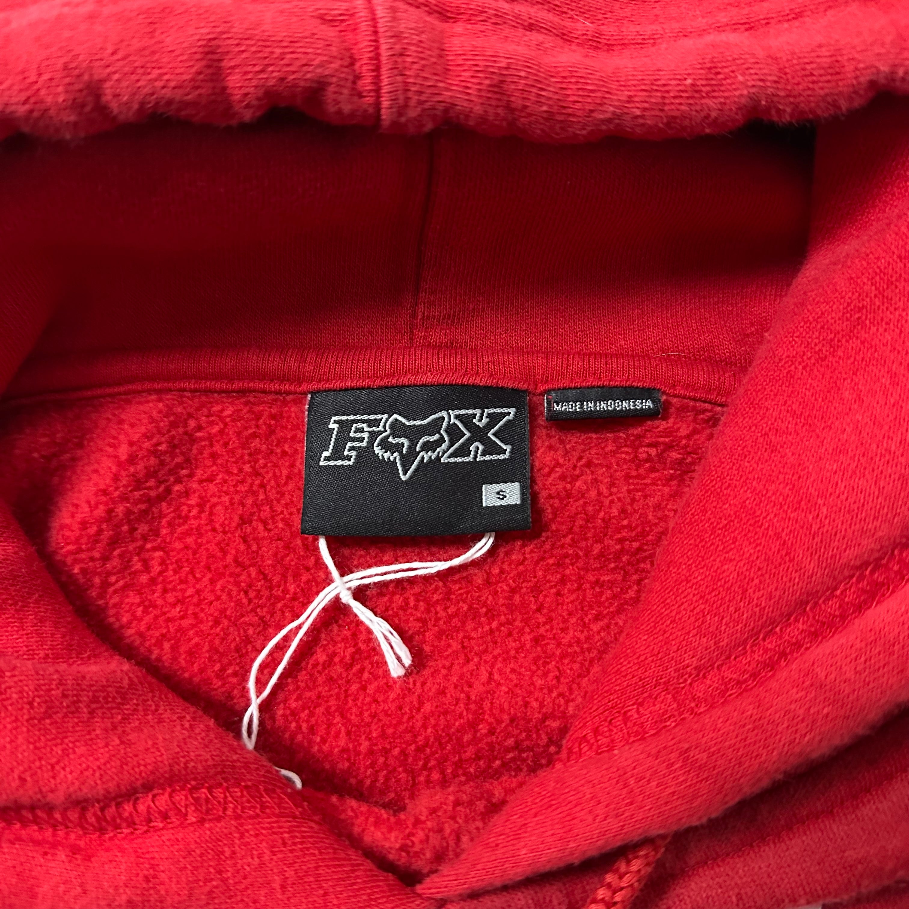 Fox Racing Y2k Hoodie Jacket in Red Size Small (Best Fit Large)